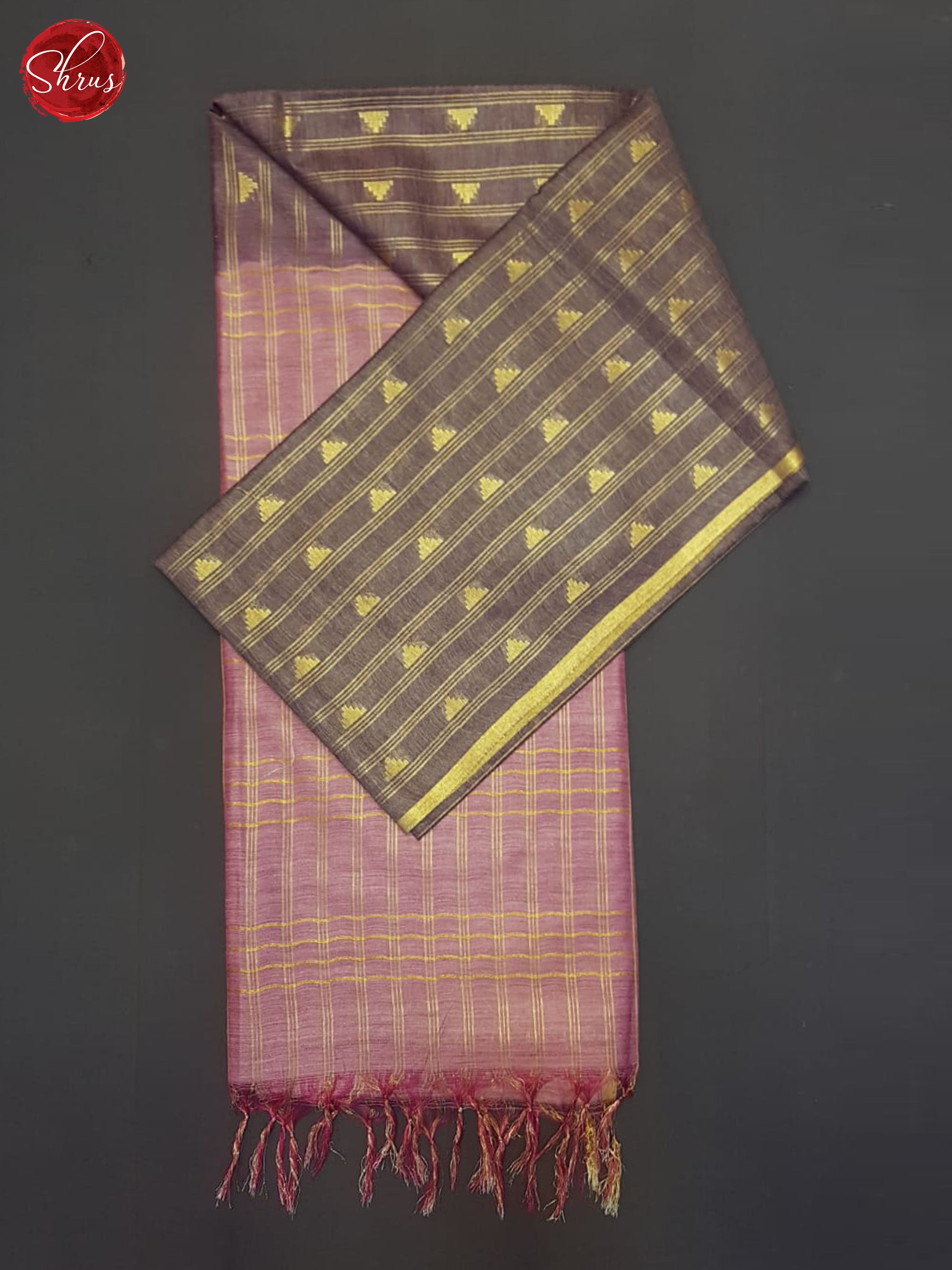 Dusty Wine And Pink- Semi Tussar Saree - Shop on ShrusEternity.com