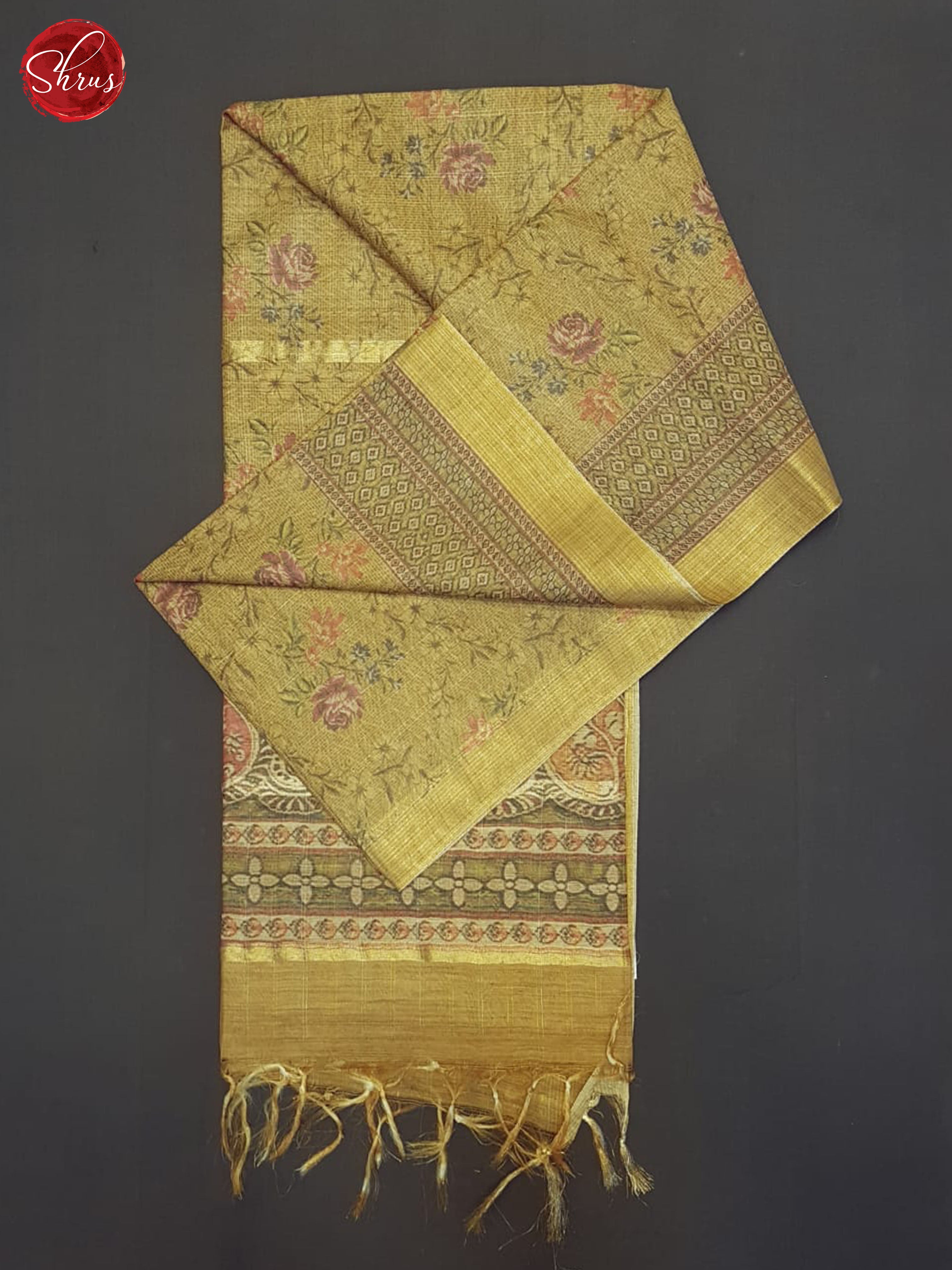 Mustard(Single Tone)- Semi Tussar Saree - Shop on ShrusEternity.com