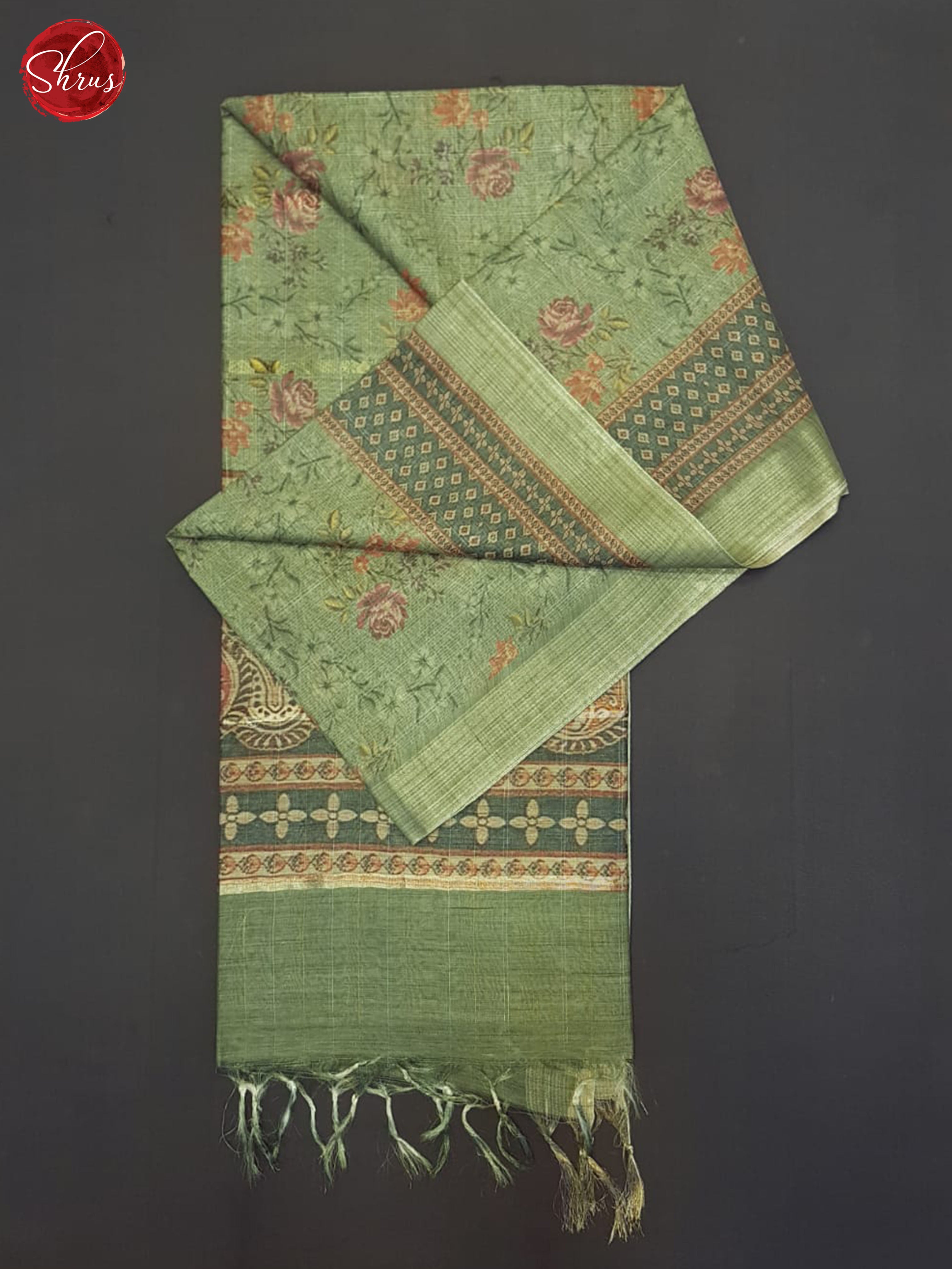 Green(Single Tone)- Semi Tussar Saree - Shop on ShrusEternity.com