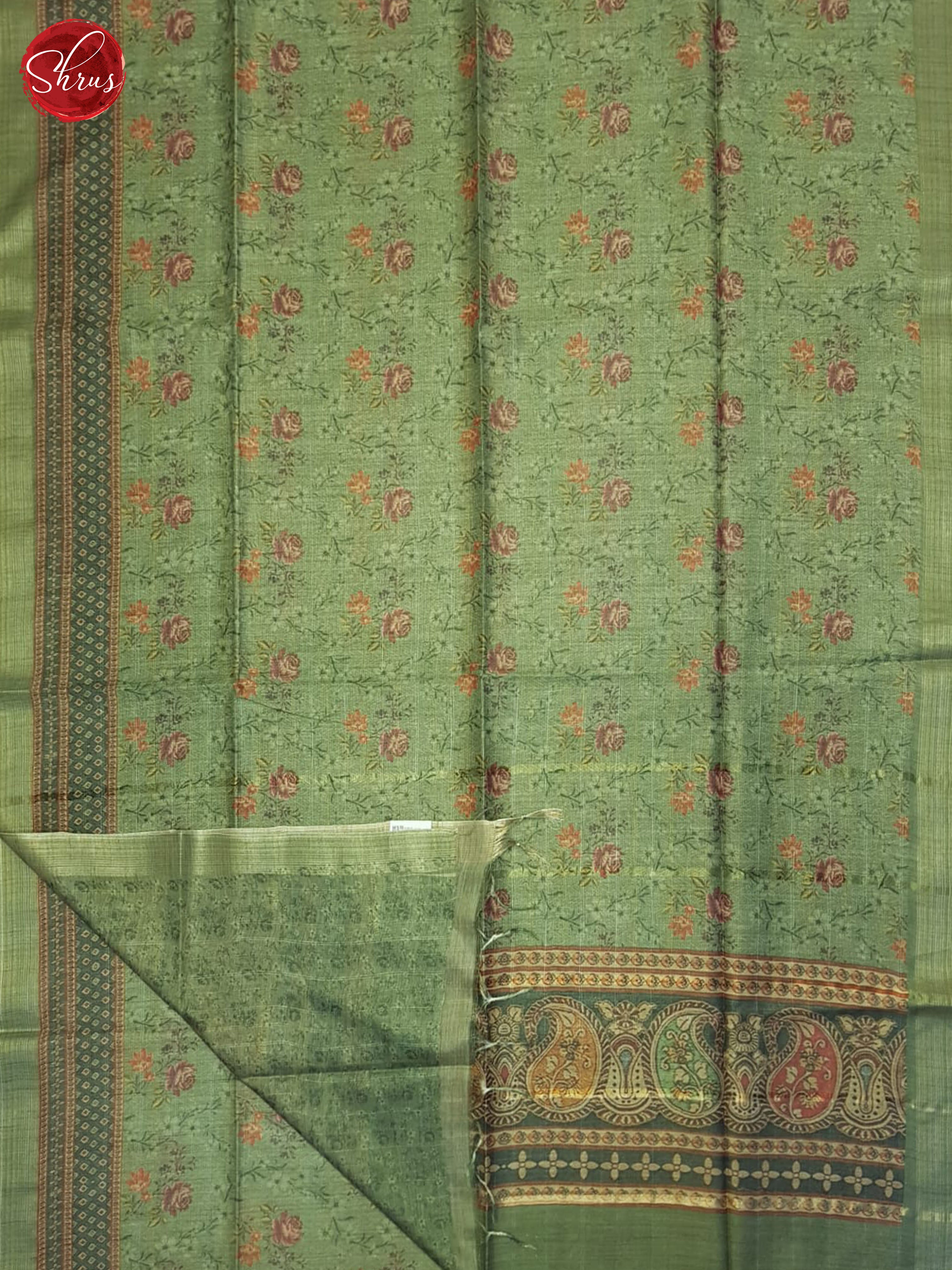 Green(Single Tone)- Semi Tussar Saree - Shop on ShrusEternity.com