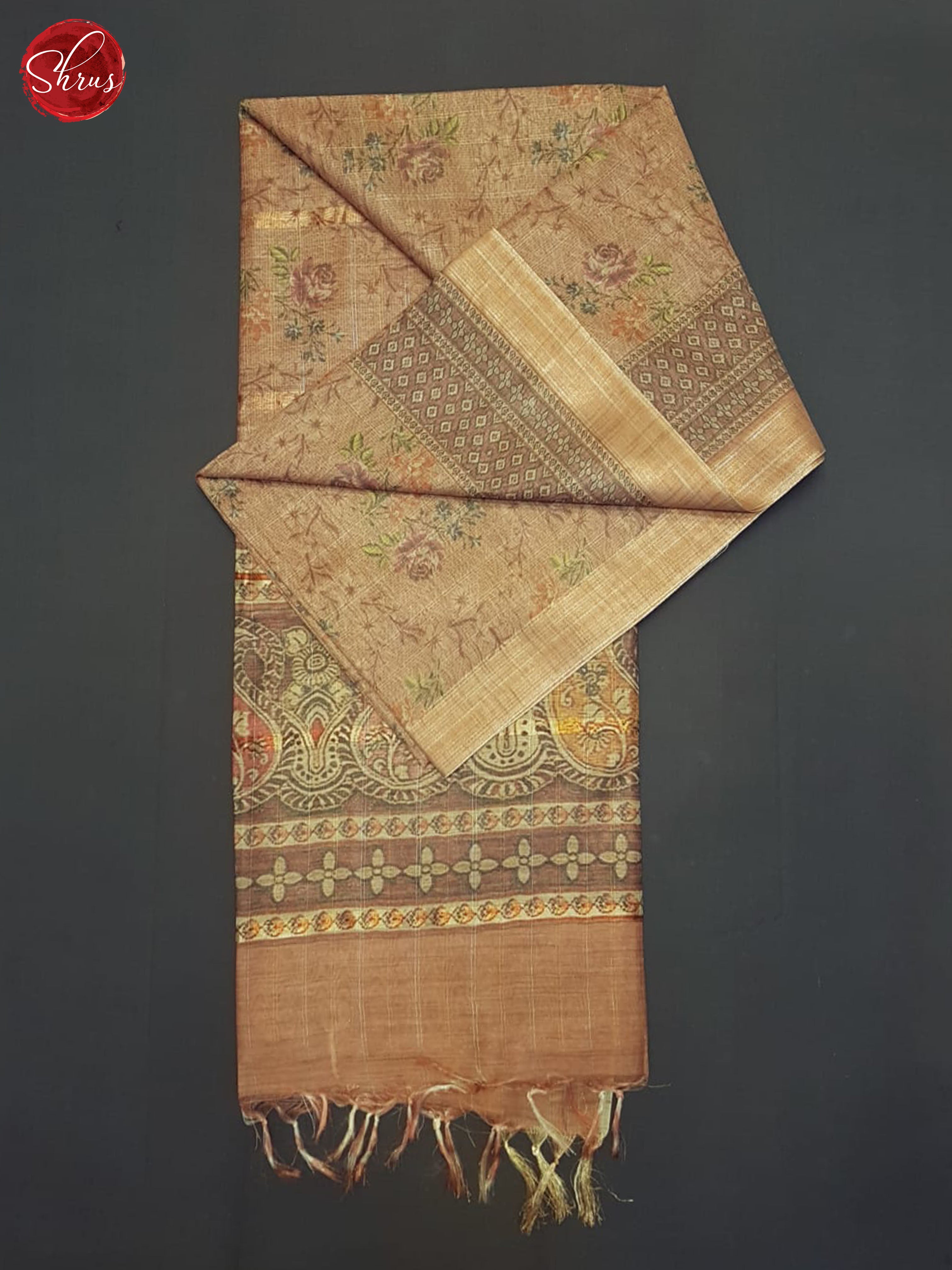 Brown(Single Tone)- Semi Tussar Saree - Shop on ShrusEternity.com