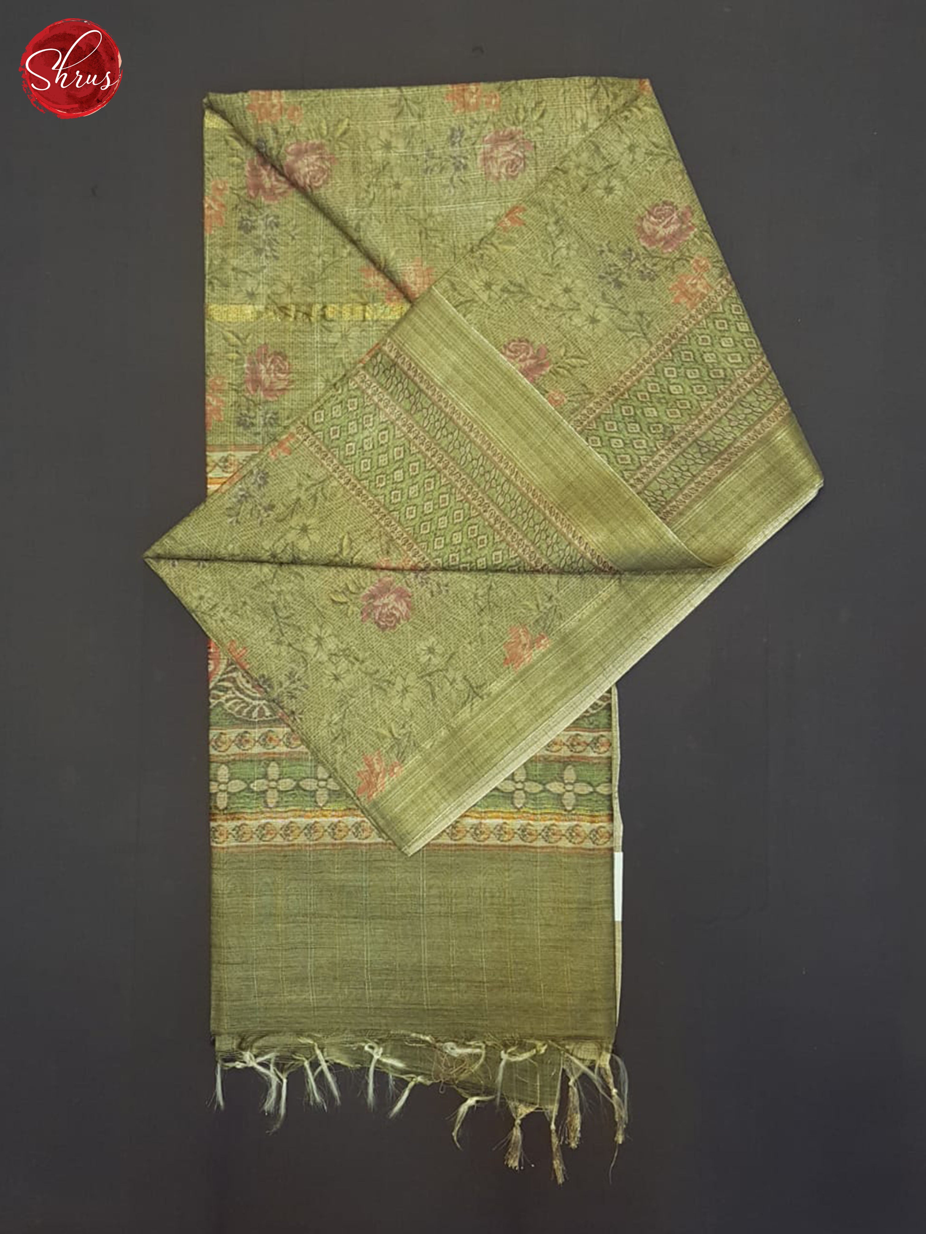 Green(Single Tone)- Semi Tussar Saree - Shop on ShrusEternity.com