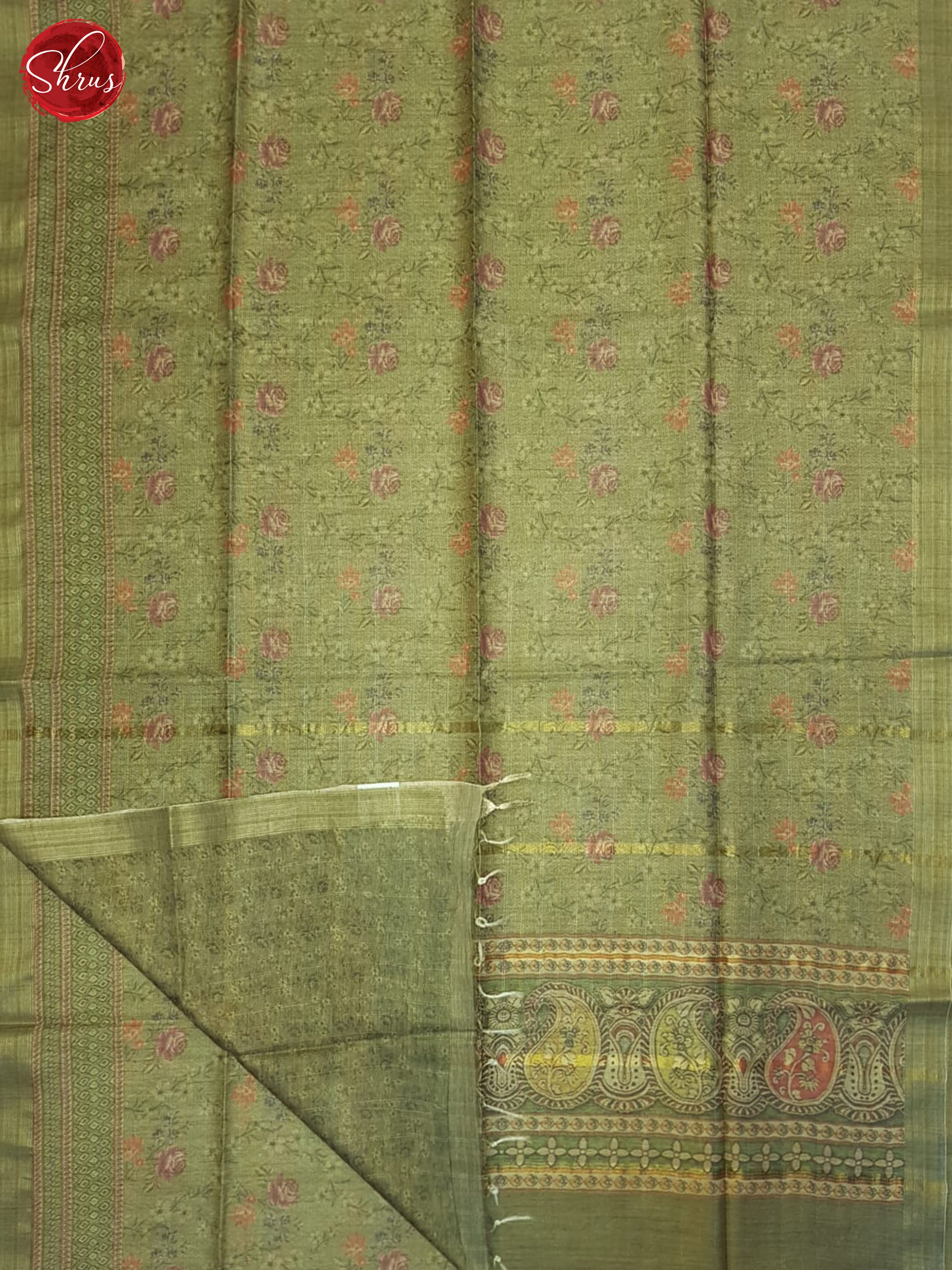 Green(Single Tone)- Semi Tussar Saree - Shop on ShrusEternity.com
