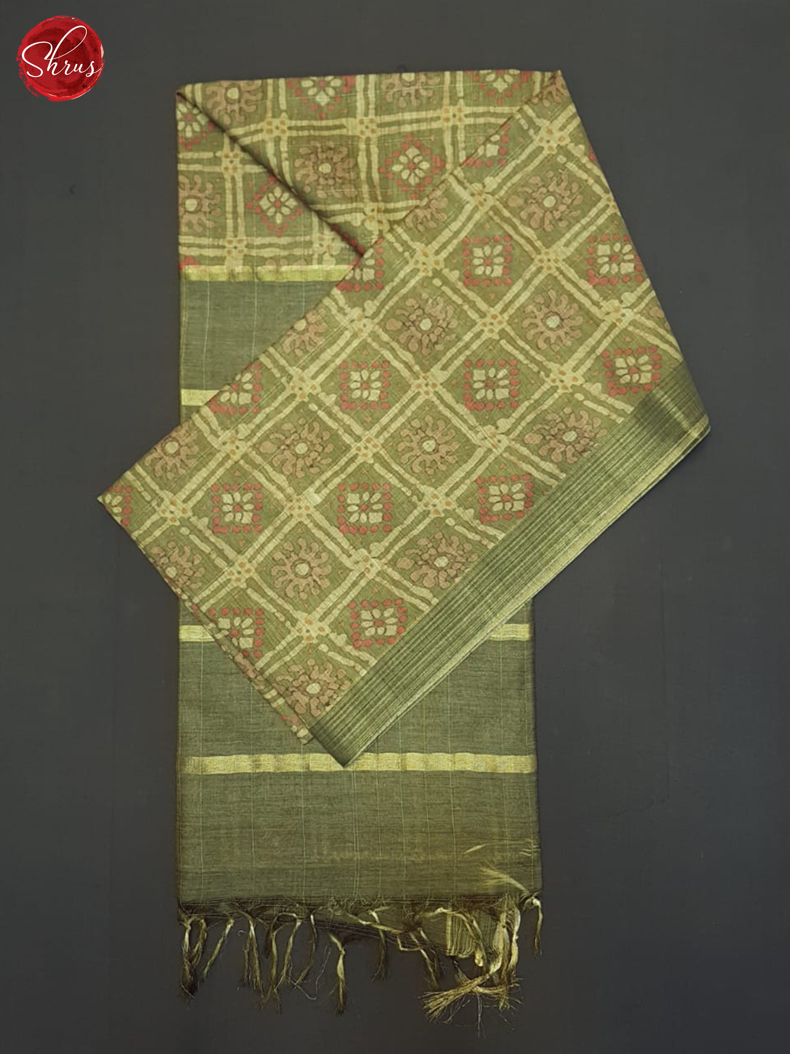 Green(Single Tone)- Semi Tussar saree - Shop on ShrusEternity.com