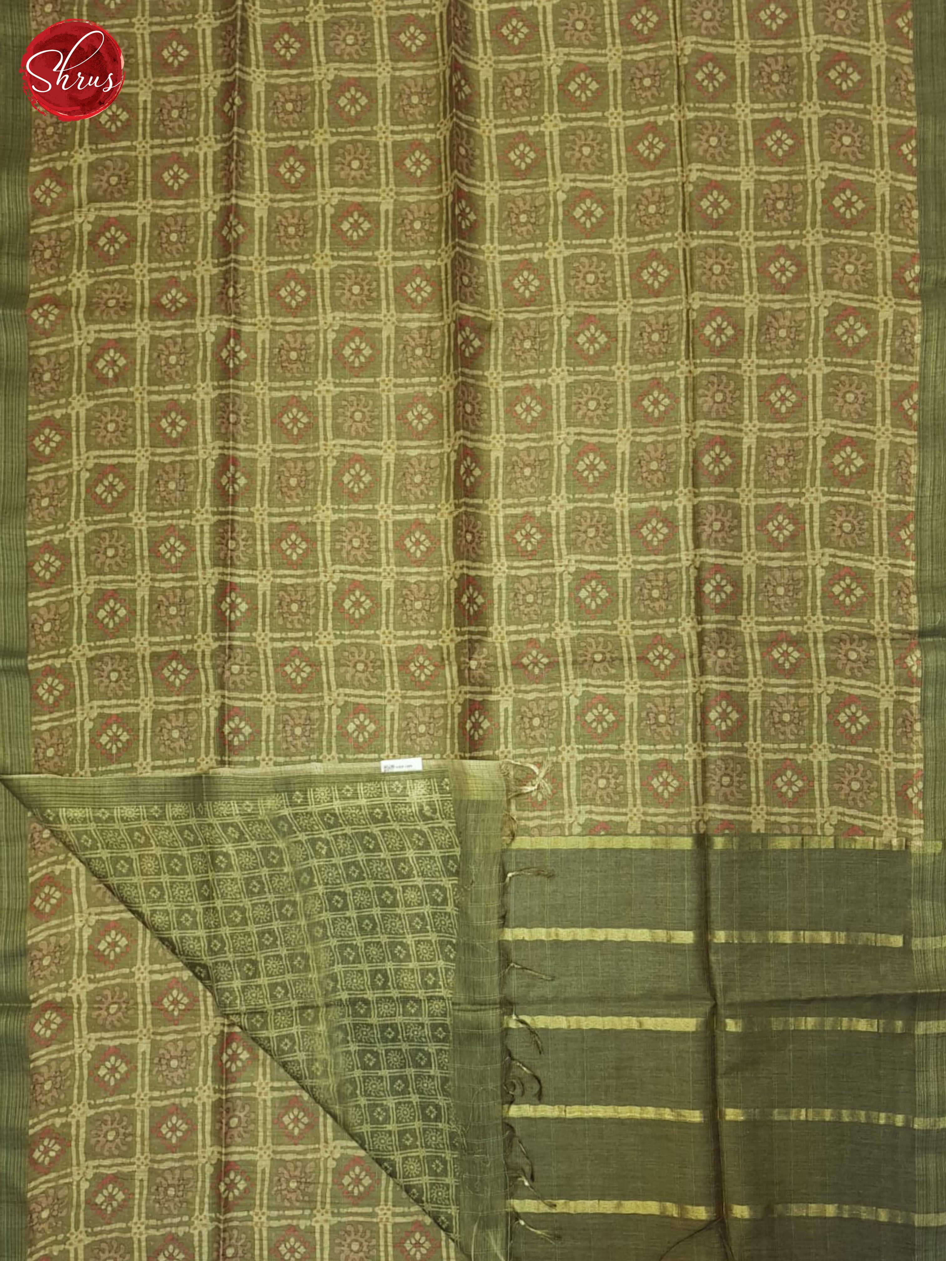 Green(Single Tone)- Semi Tussar saree - Shop on ShrusEternity.com