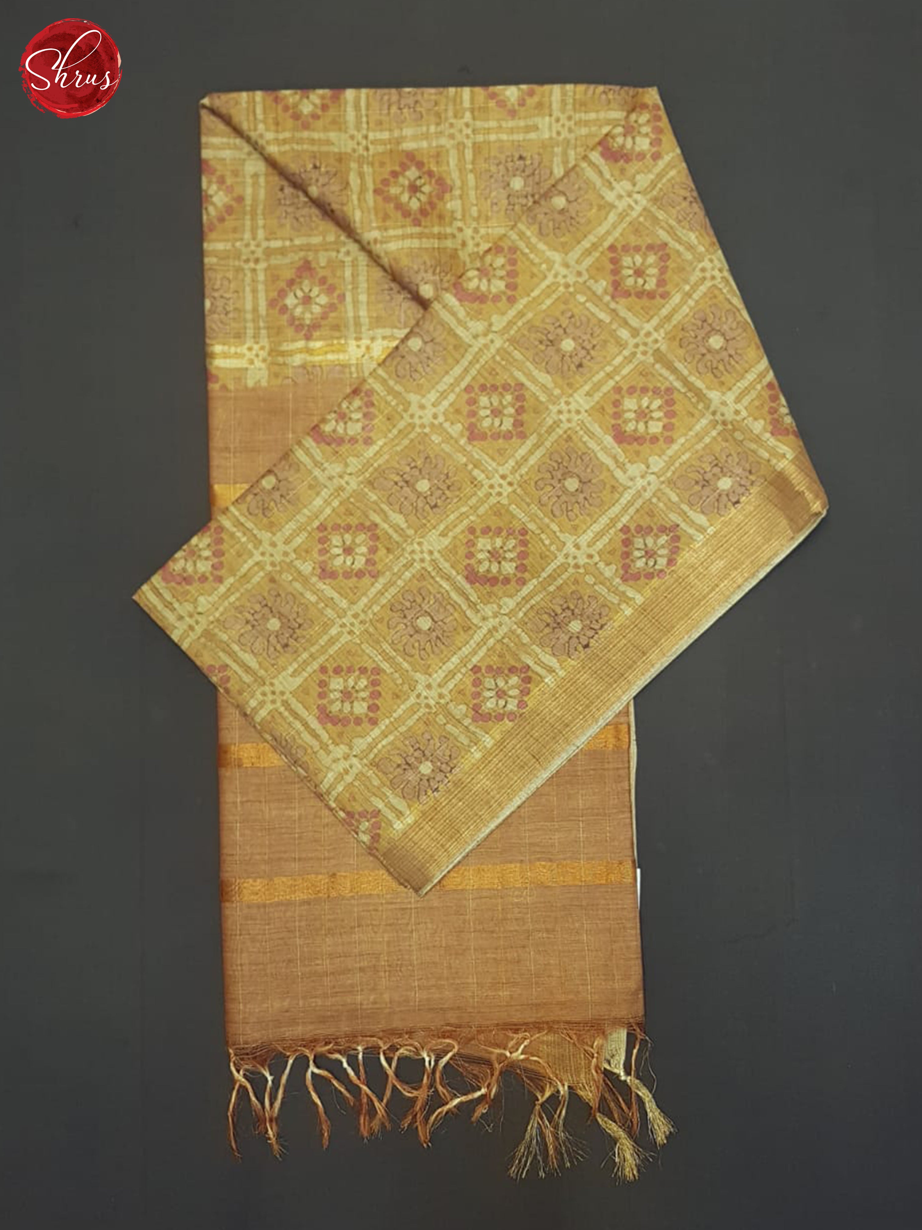 Beige And Brown- Semi Tussar Saree - Shop on ShrusEternity.com
