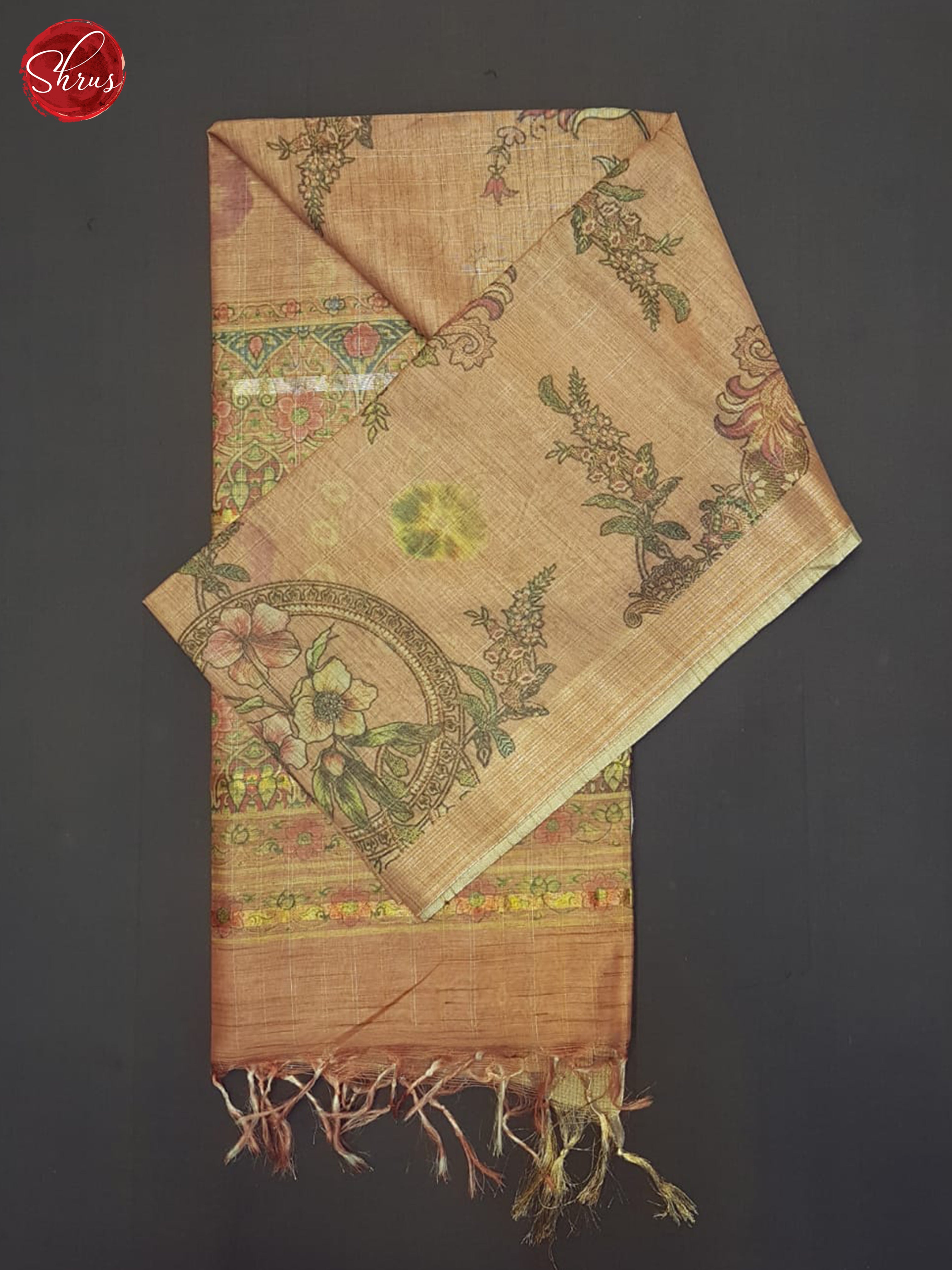 Brick(Single tone)-Semi tussar saree - Shop on ShrusEternity.com