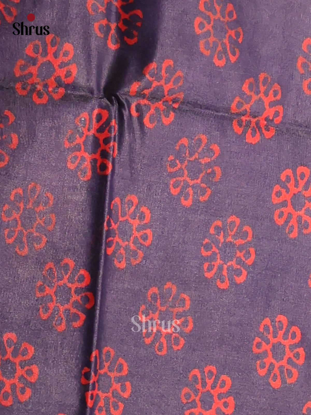 Navy blue - Semi Chanderi - CCS13082 - Shop on ShrusEternity.com