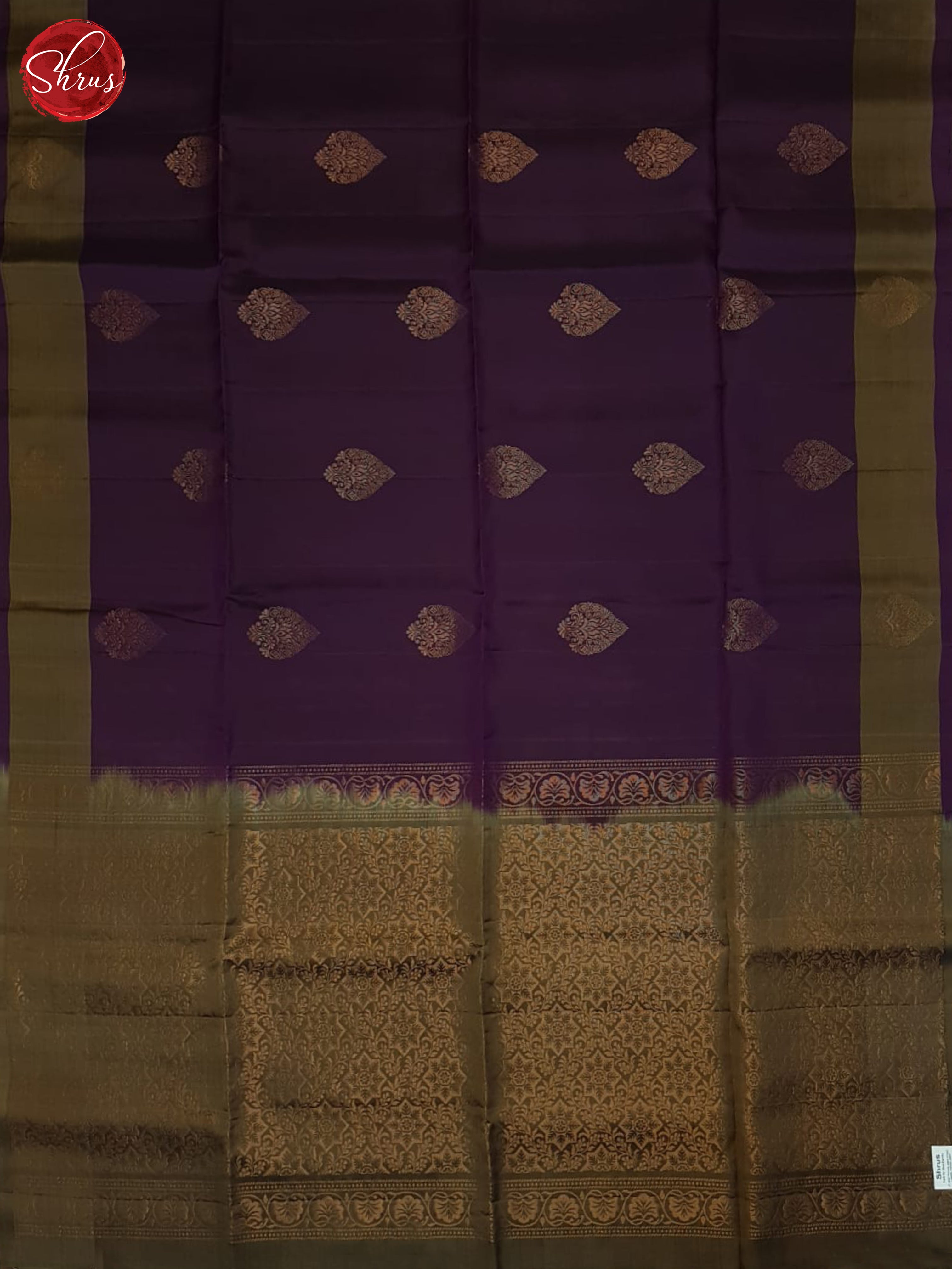 Deep Wine And Brown- Soft Silk Half-pure Saree - Shop on ShrusEternity.com