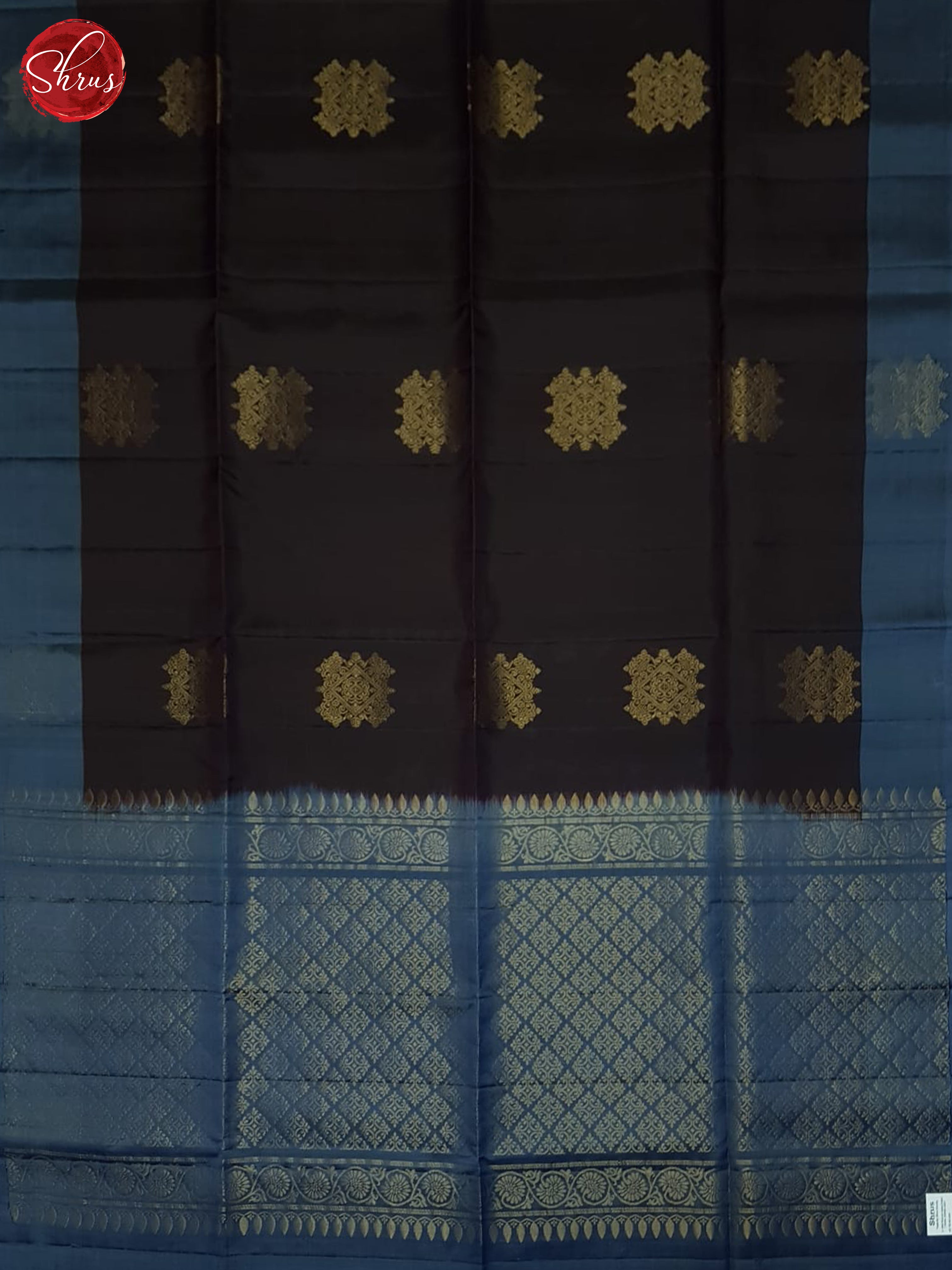 Black And Blue- Soft Silk half-pure Saree - Shop on ShrusEternity.com