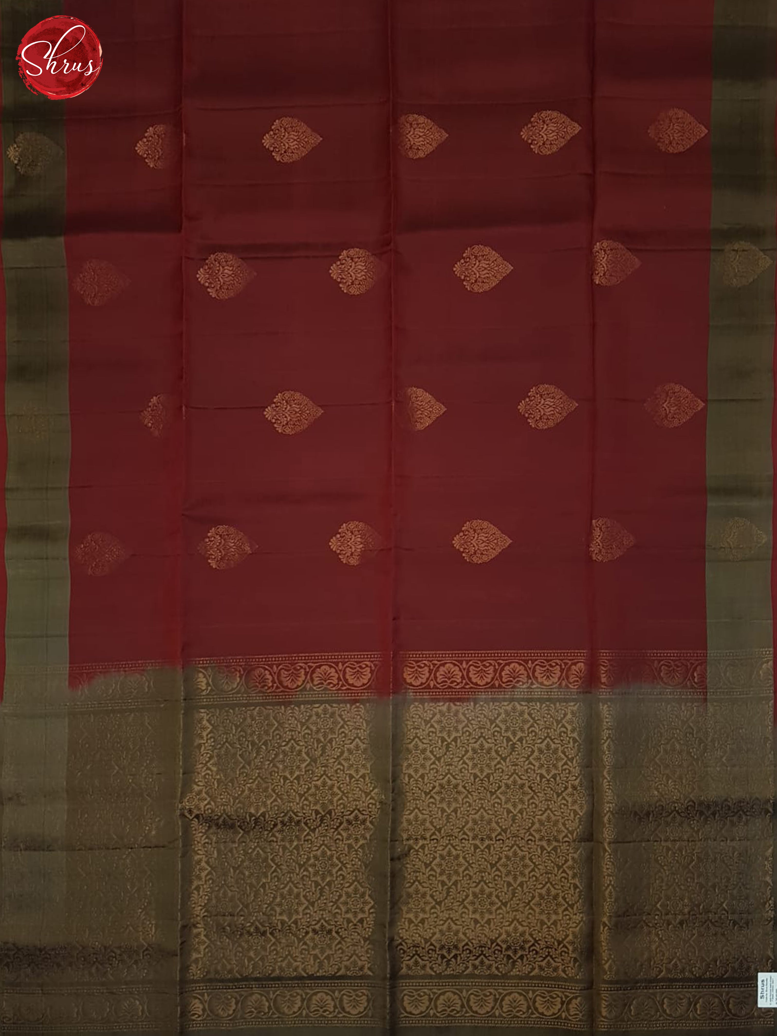 Araku Maroon And Brown- Soft Silk Half-pure Saree - Shop on ShrusEternity.com