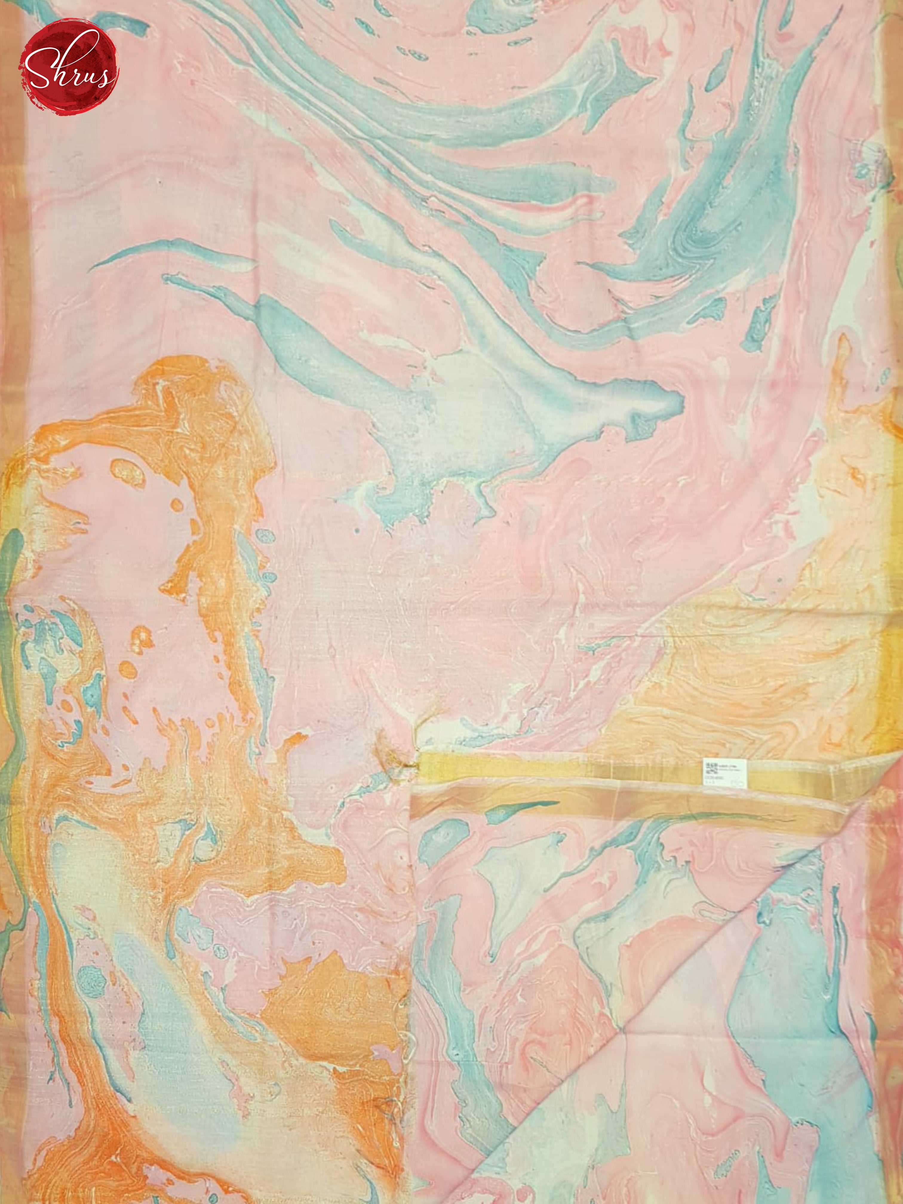 Pink & Blue - Semi Chanderi Saree - Shop on ShrusEternity.com