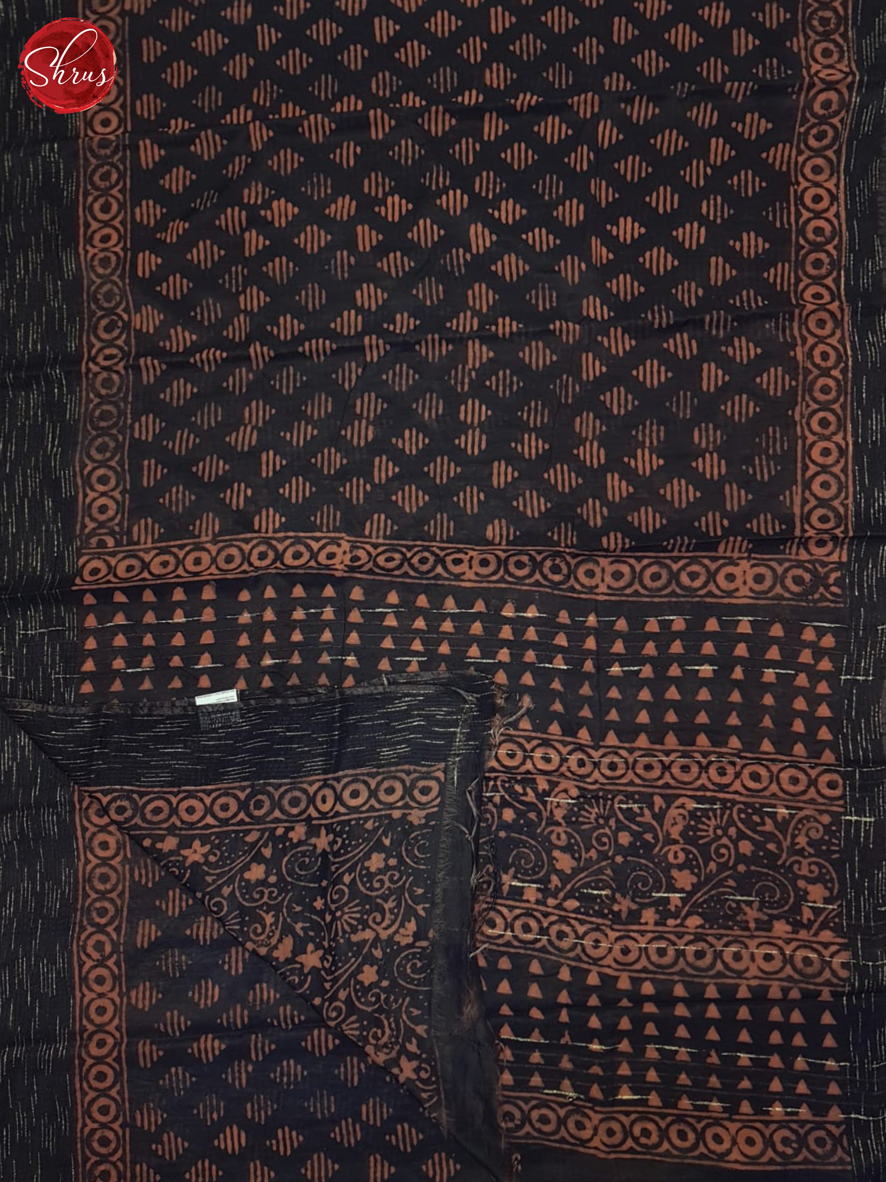 Blue(Single Tone)- Semi Chanderi Saree - Shop on ShrusEternity.com