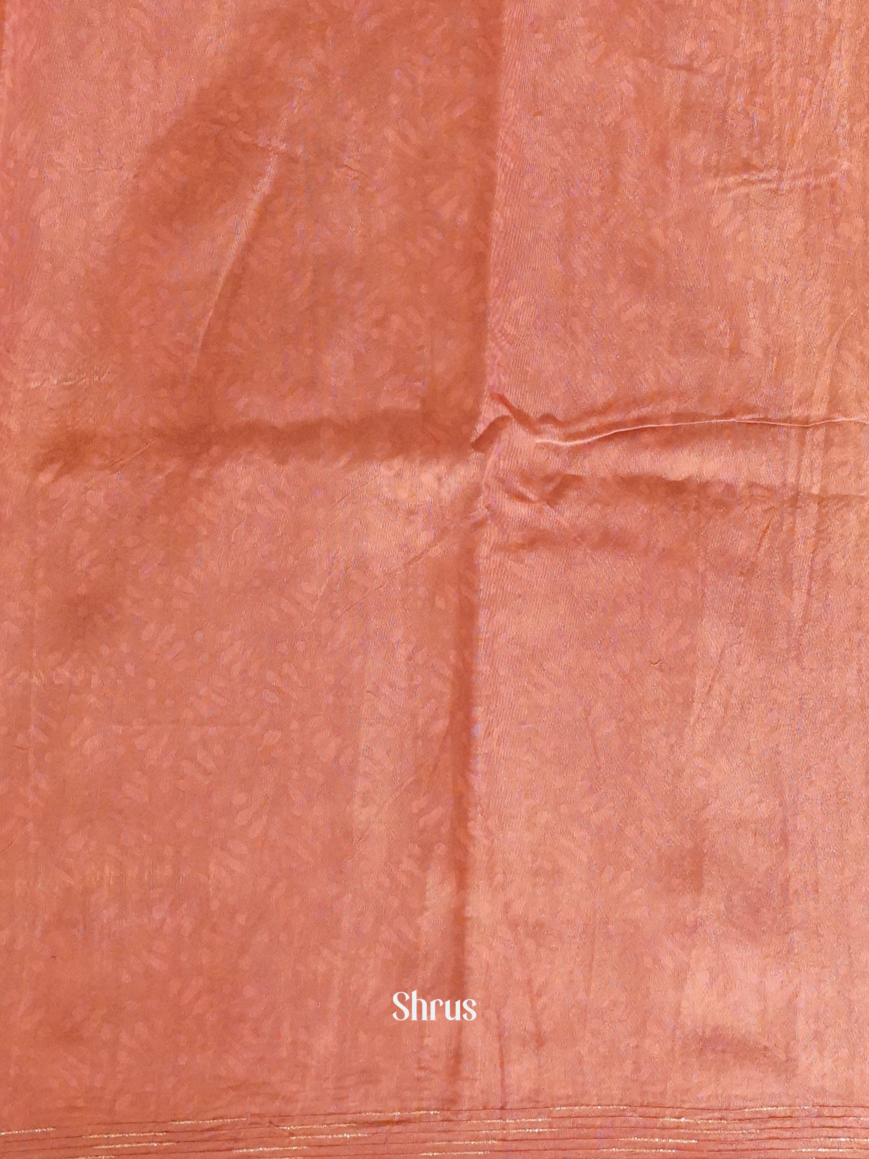 Dusty Pink(Single Tone)- Semi Chanderi Saree - Shop on ShrusEternity.com