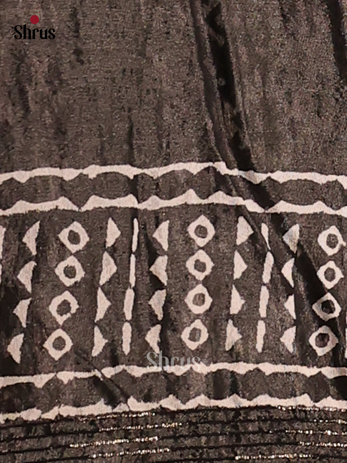 Black - Semi Chanderi - CCS14073 - Shop on ShrusEternity.com