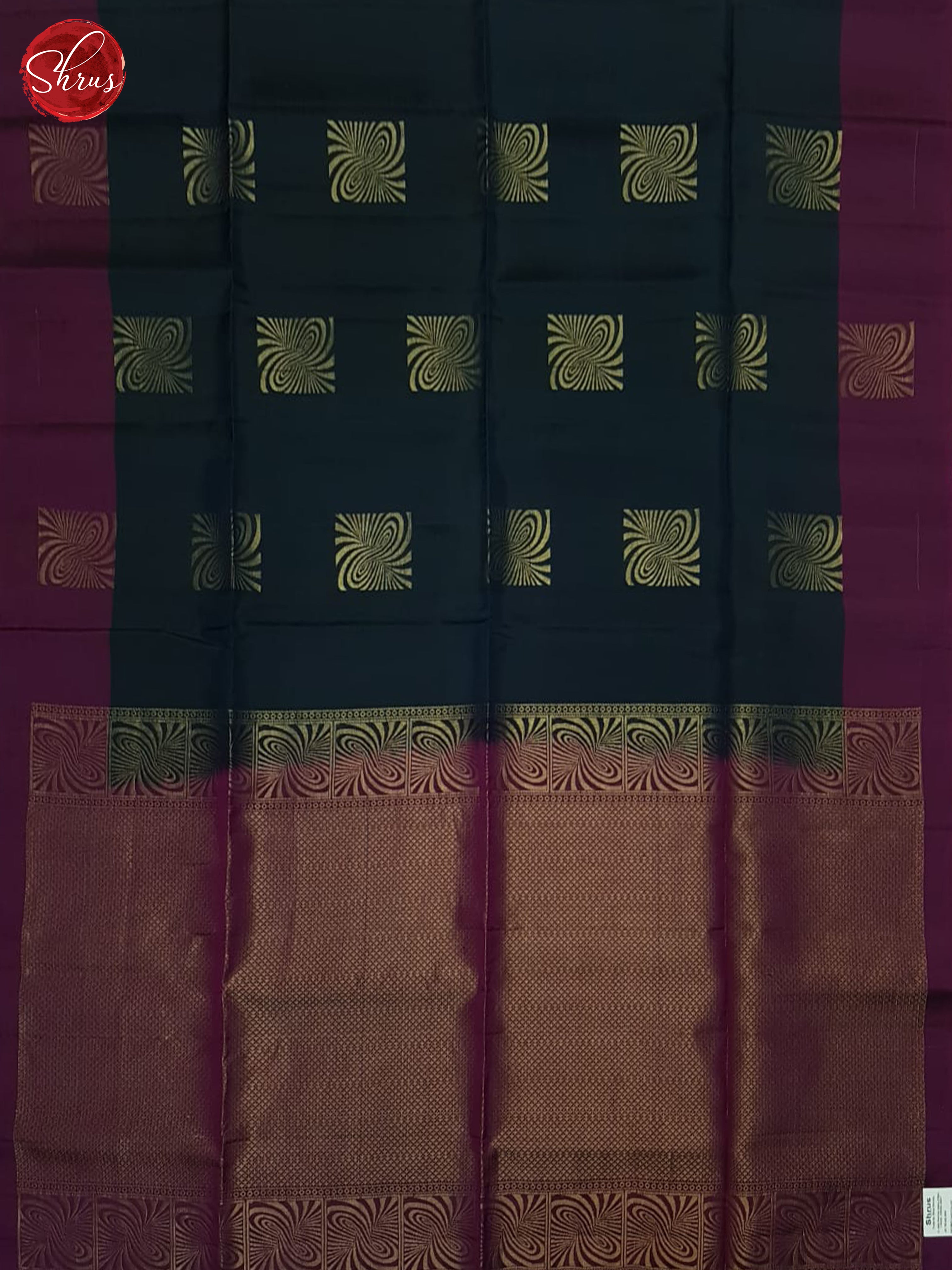 Blue And Wine- soft Silk Half-pure Saree - Shop on ShrusEternity.com
