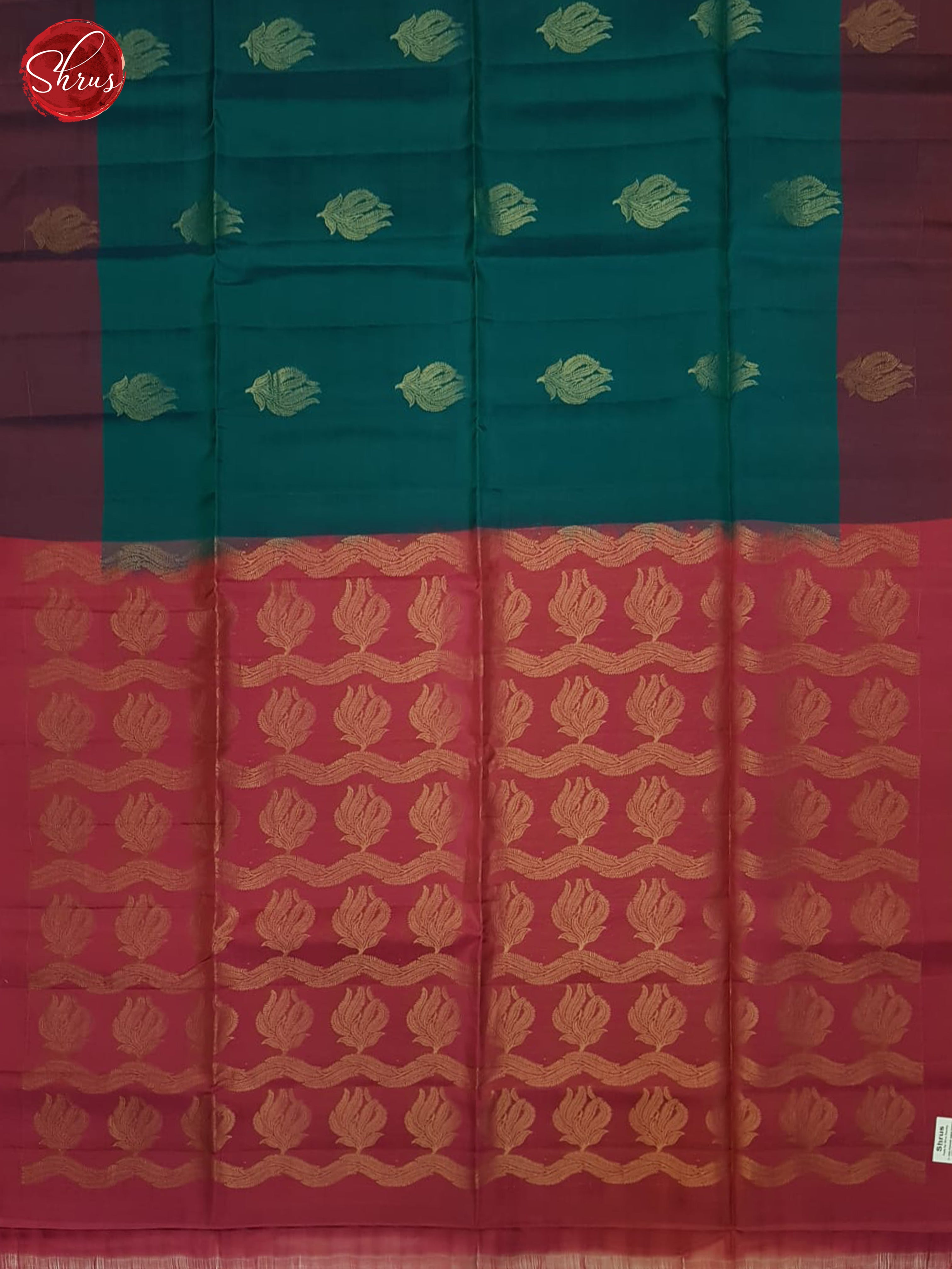Blue And Pink- Soft Silk Half-pure Saree - Shop on ShrusEternity.com