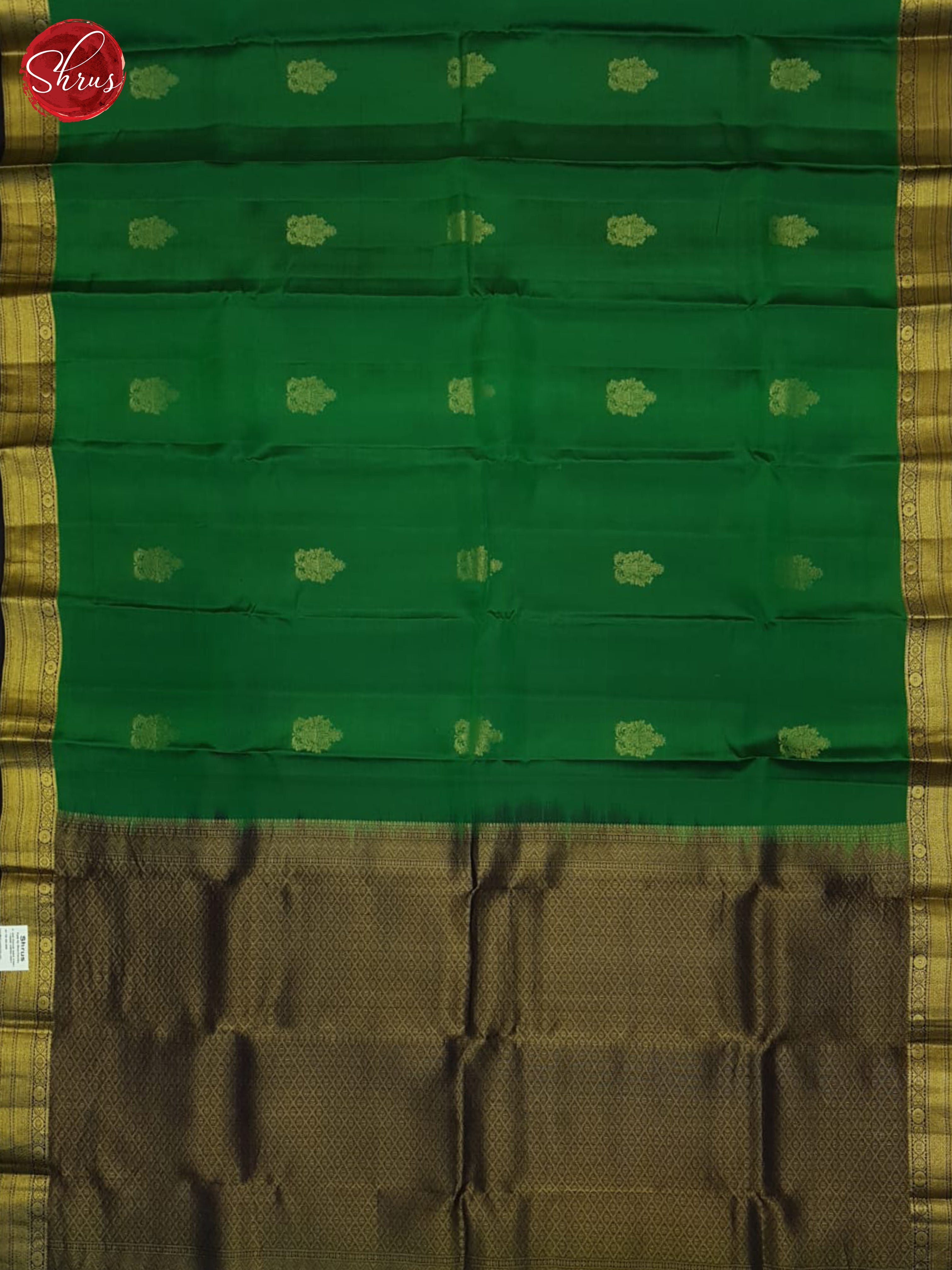 Green And Blue- Soft Silk half-pure Saree - Shop on ShrusEternity.com