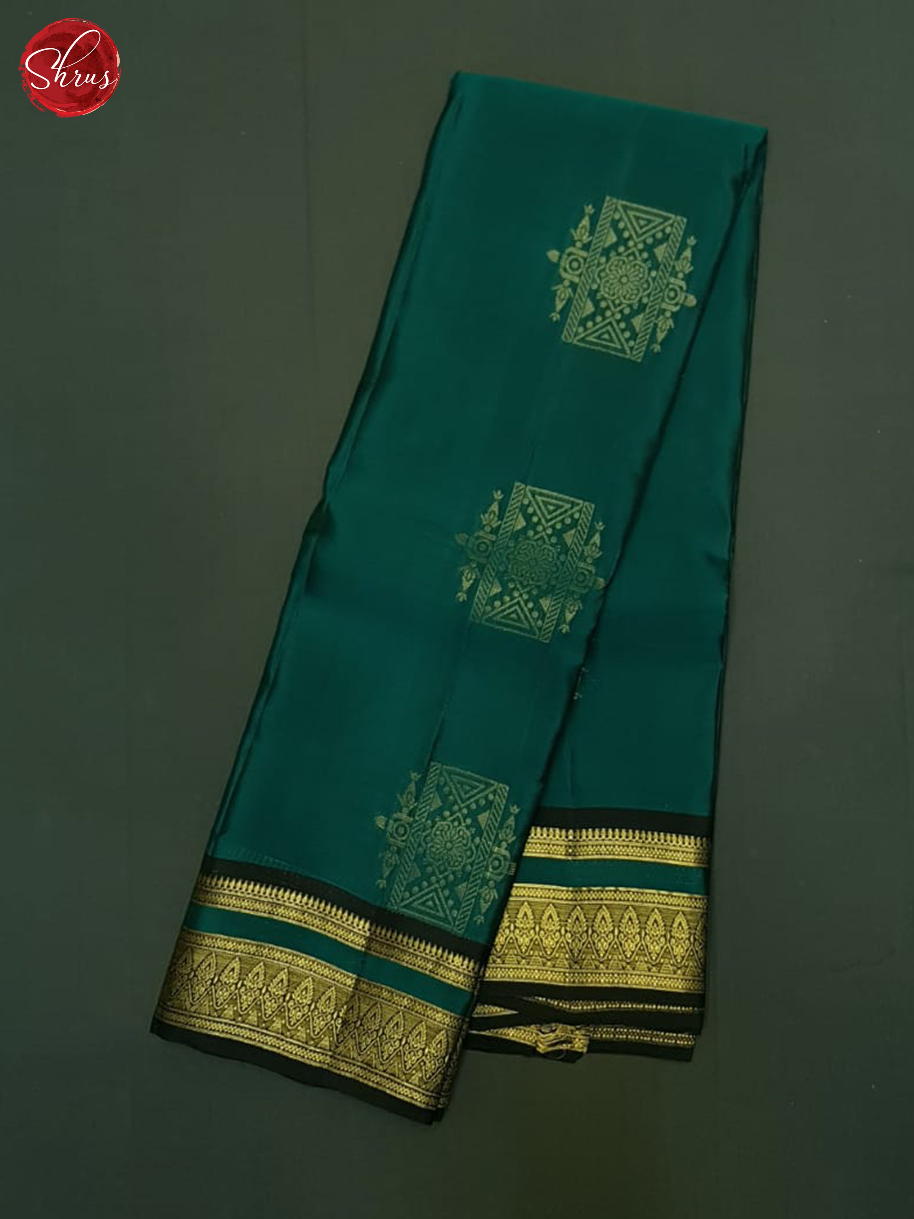 Peacock Neck And Blue- Soft silk Half-pure Saree - Shop on ShrusEternity.com