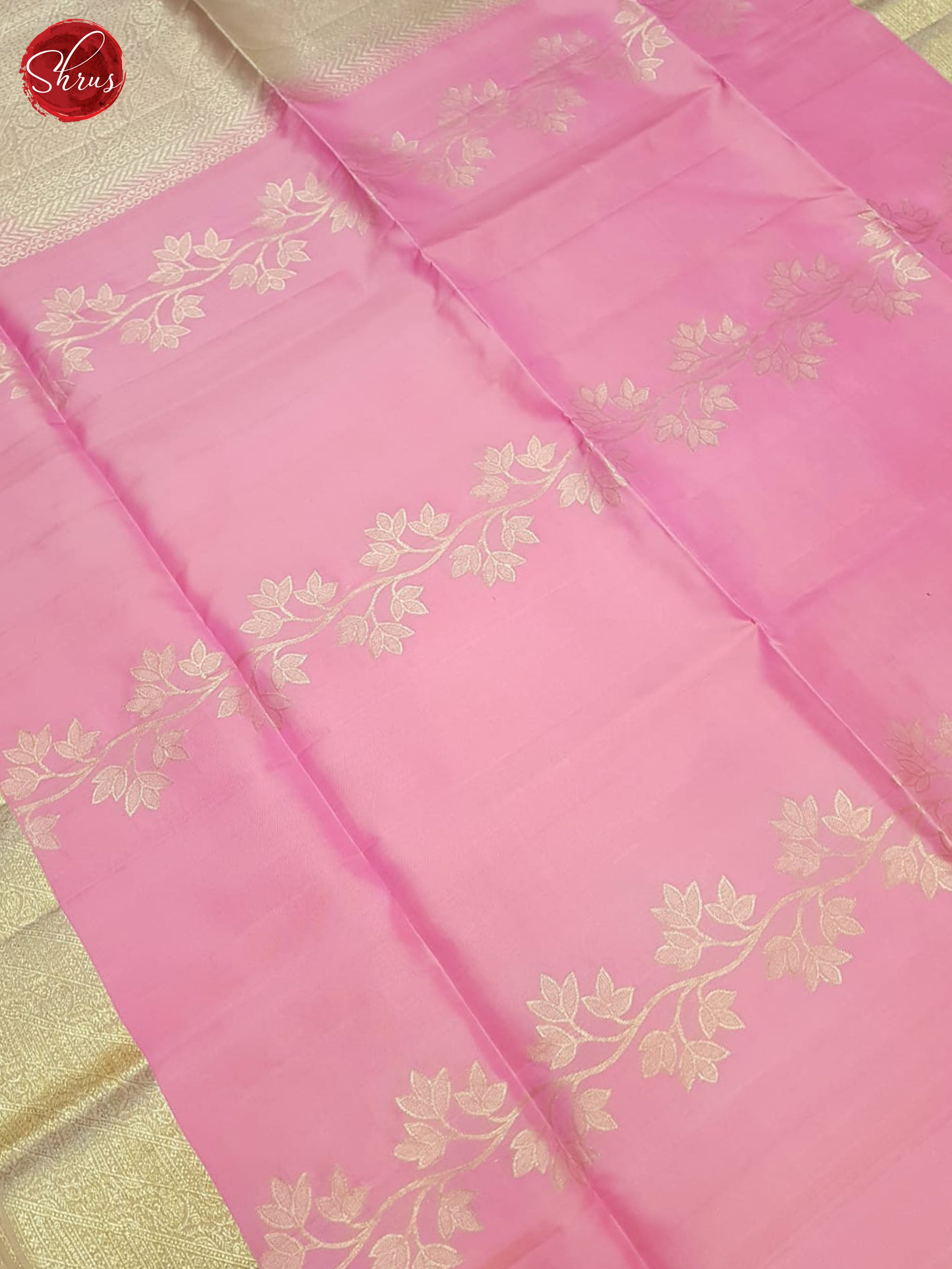 Pink & Beige - Soft Silk Saree - Shop on ShrusEternity.com