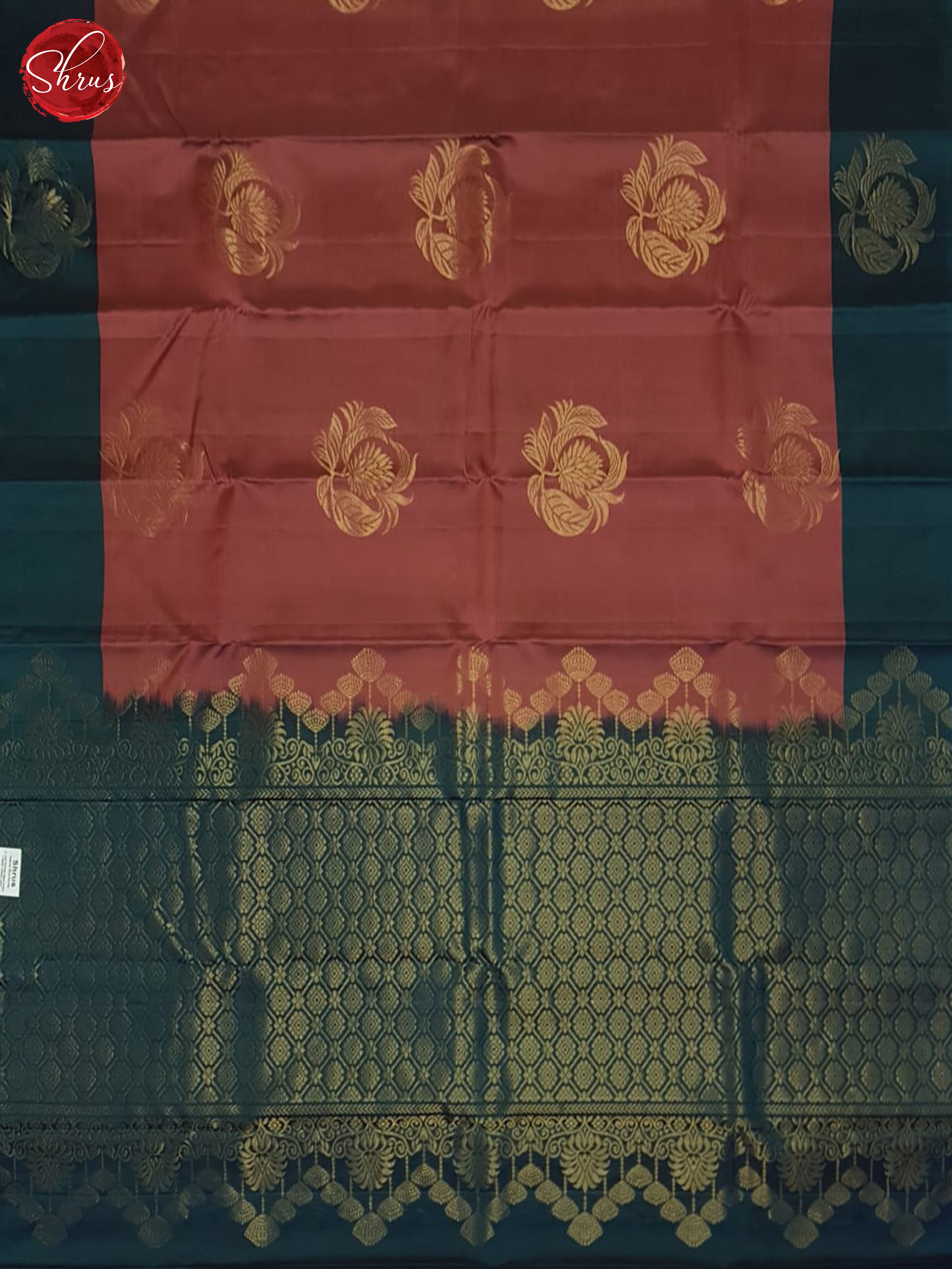 Pink & Green - Softsilk-halfpure Saree - Shop on ShrusEternity.com