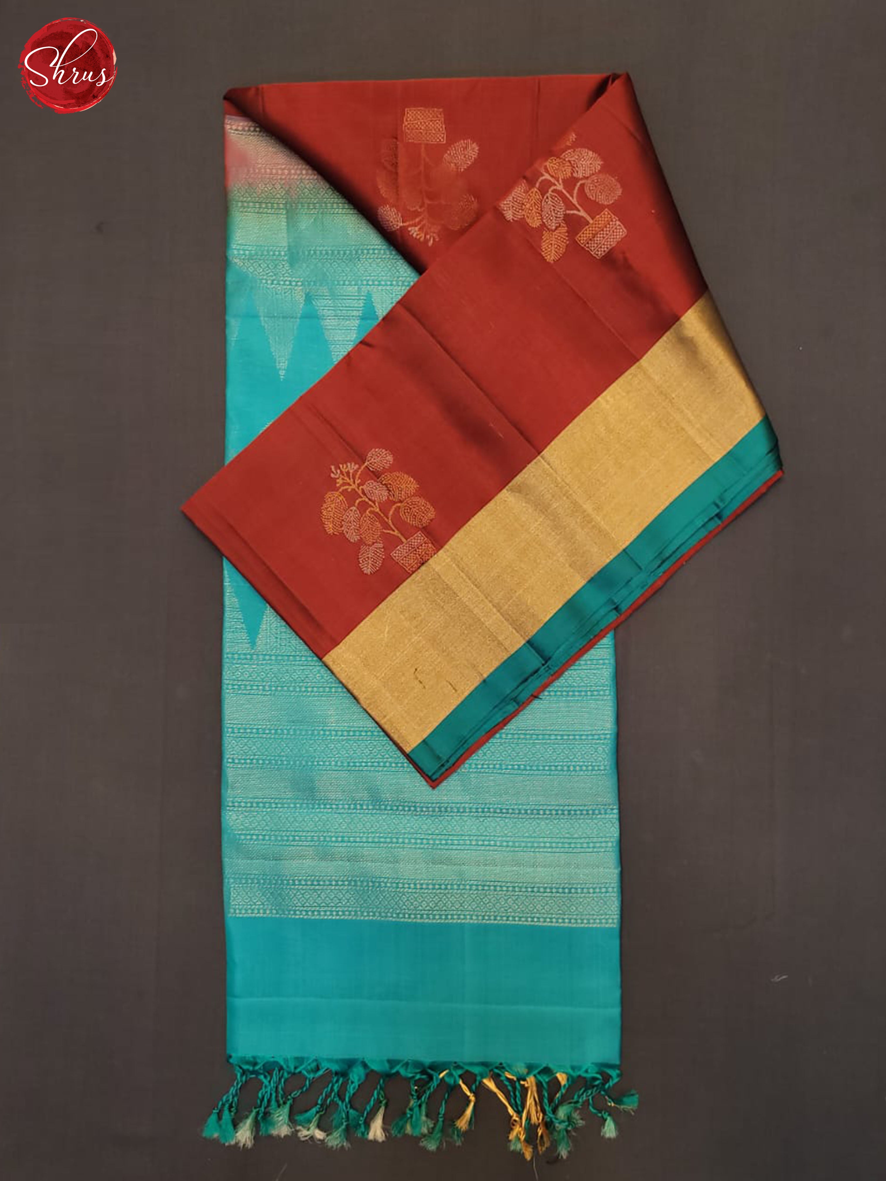 Araku Maroon And Blue-Soft Silk half- pure Sare - Shop on ShrusEternity.com