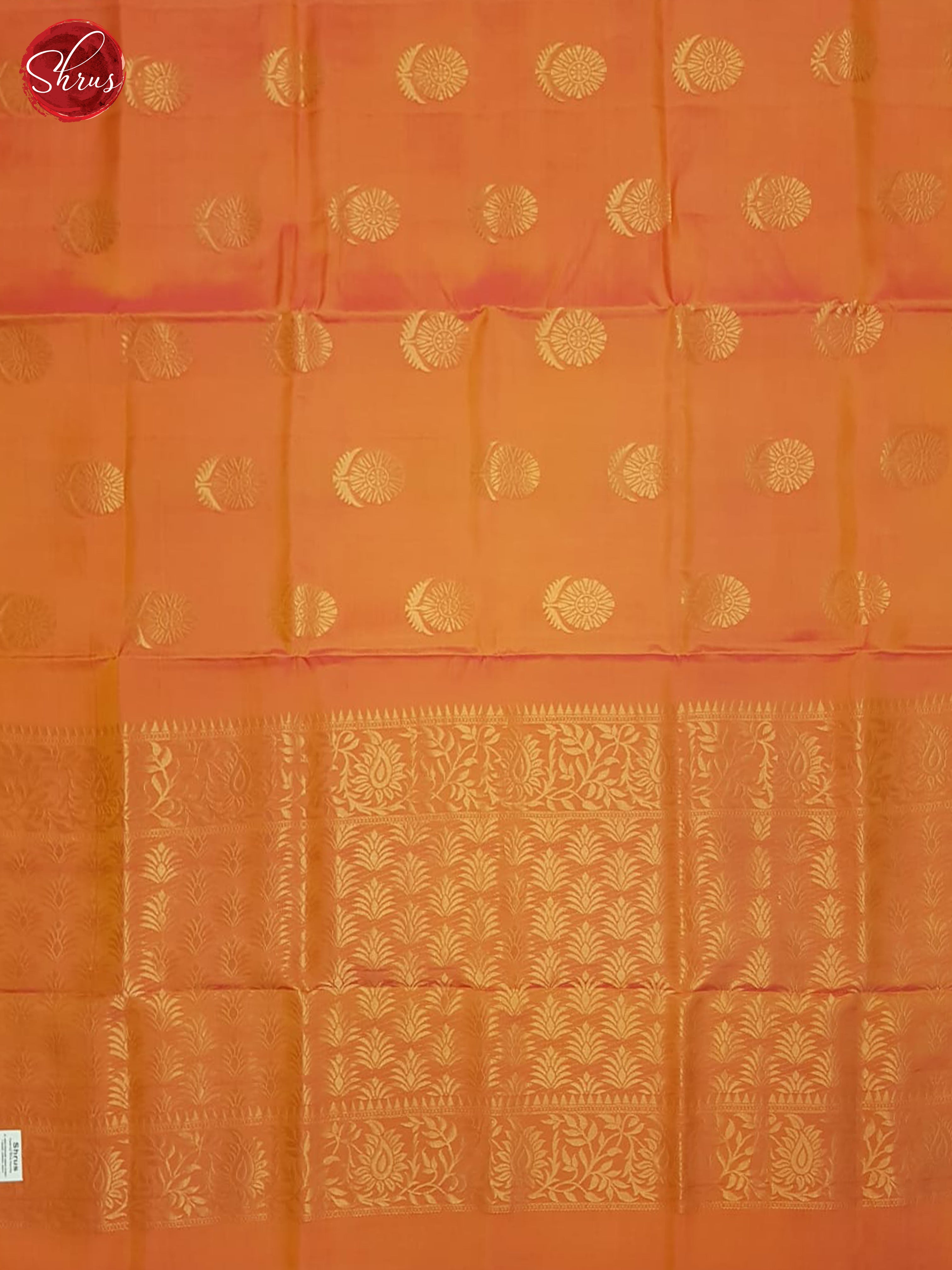 Orangish Pink(Single Tone)- Soft Silk Half pure Saree - Shop on ShrusEternity.com