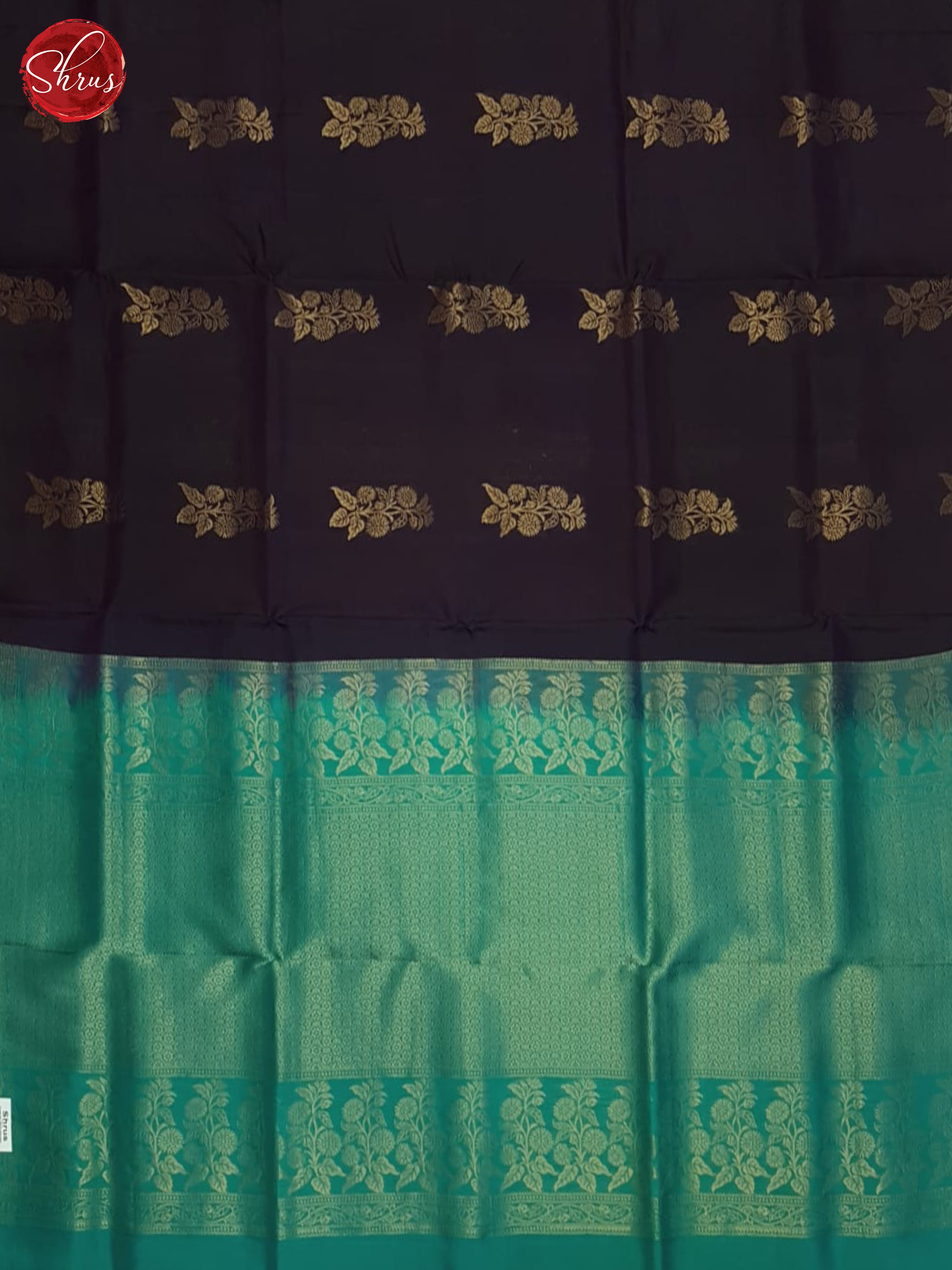 Deep Wine And Green- Soft Silk half-pure Saree - Shop on ShrusEternity.com