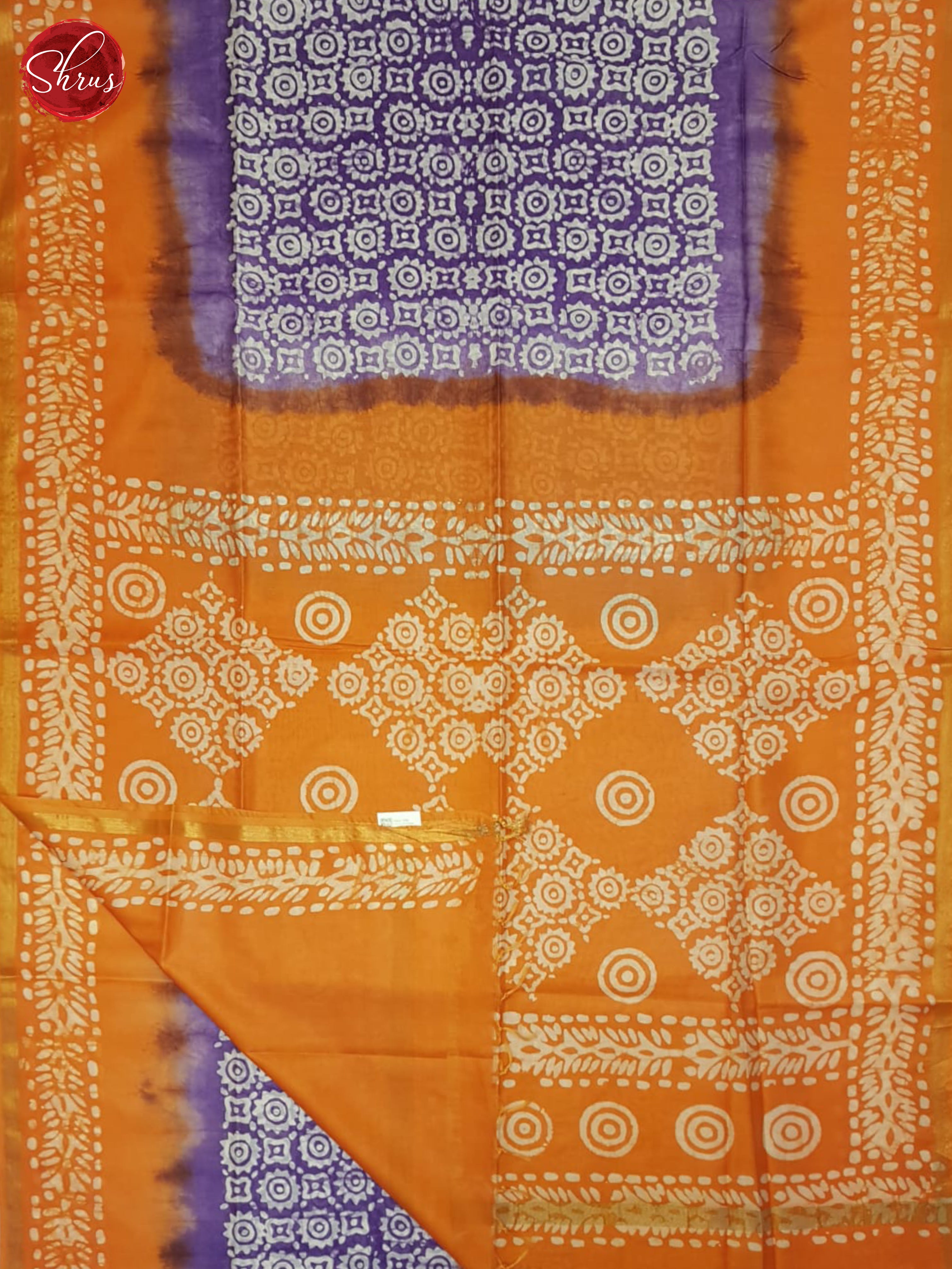 Lavender And Orange - Bhatik Saree - Shop on ShrusEternity.com