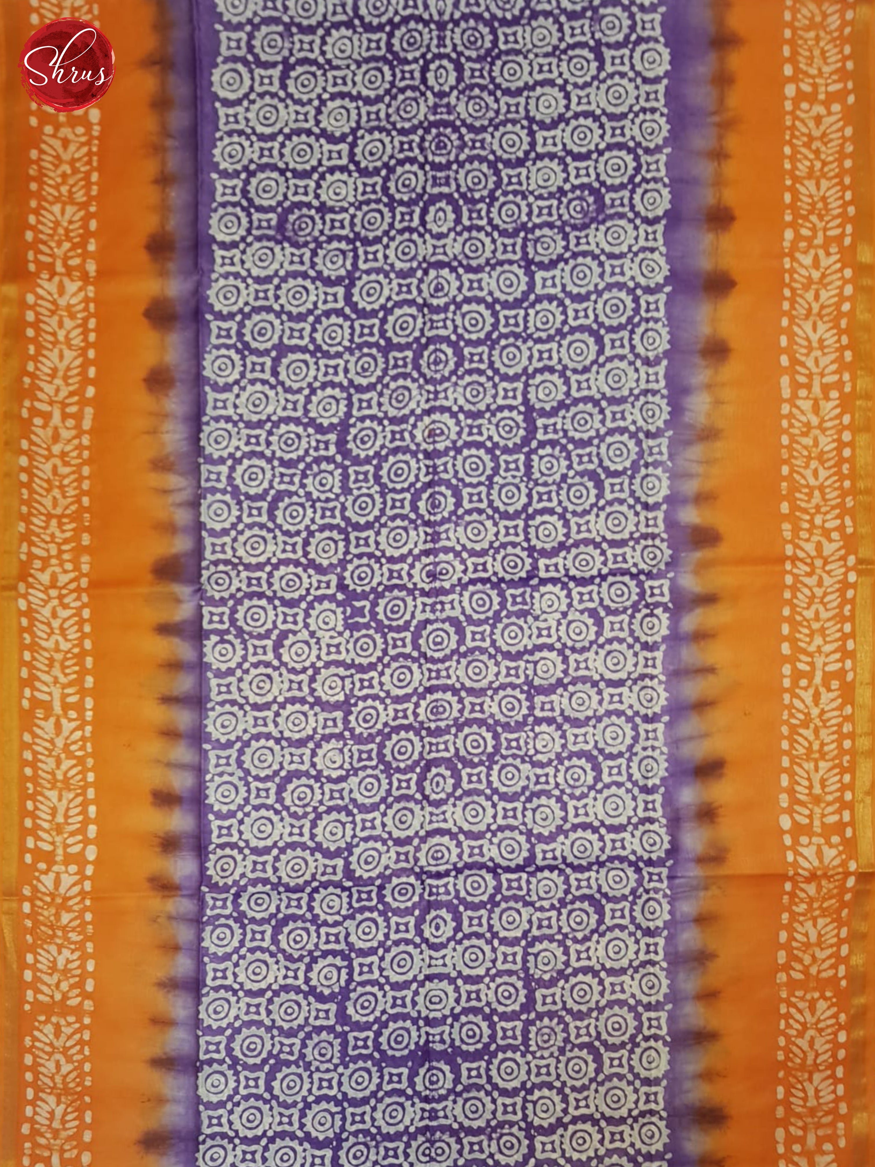 Lavender And Orange - Bhatik Saree - Shop on ShrusEternity.com