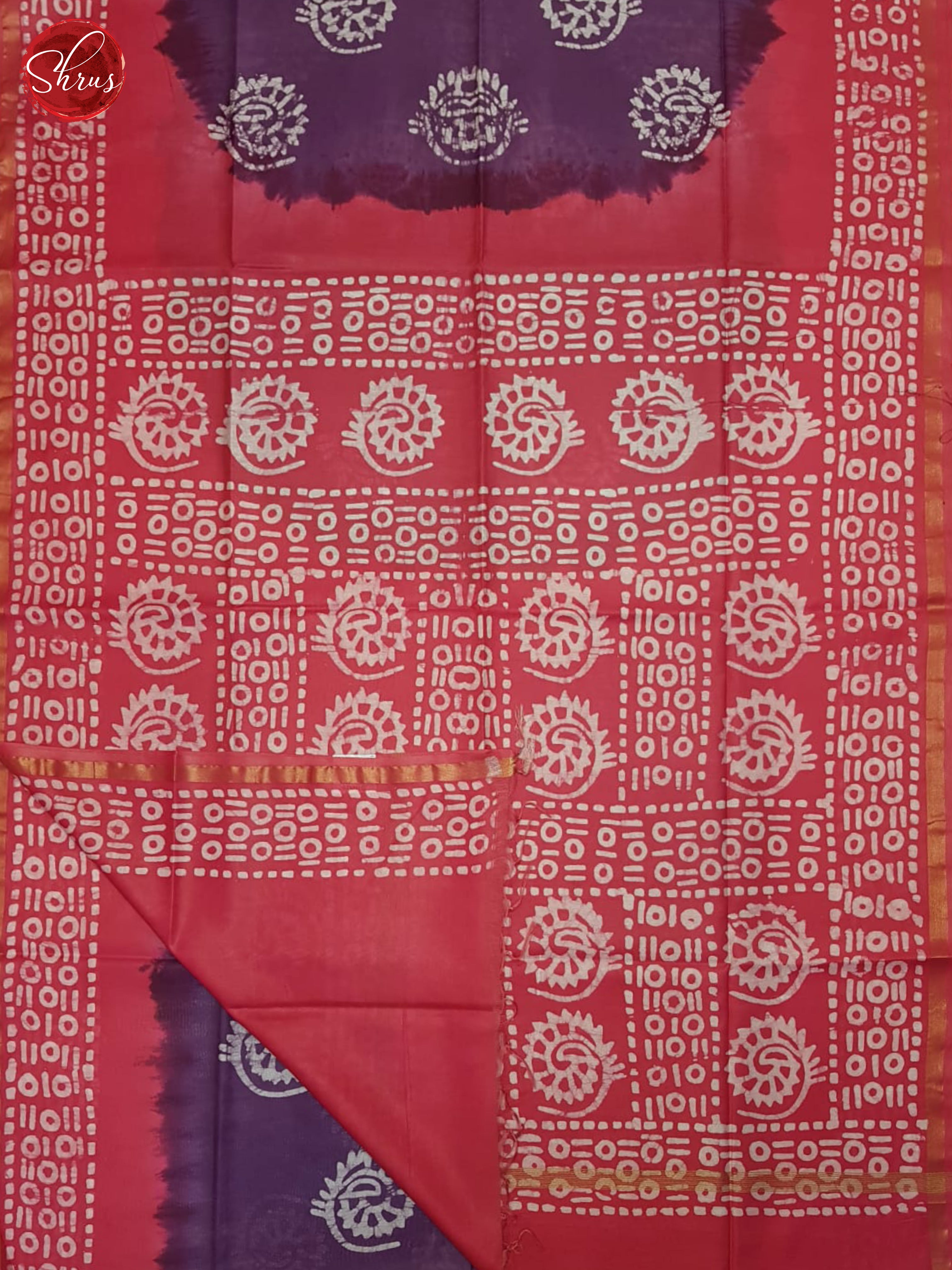 Violet And Pink - Bhatik Saree - Shop on ShrusEternity.com