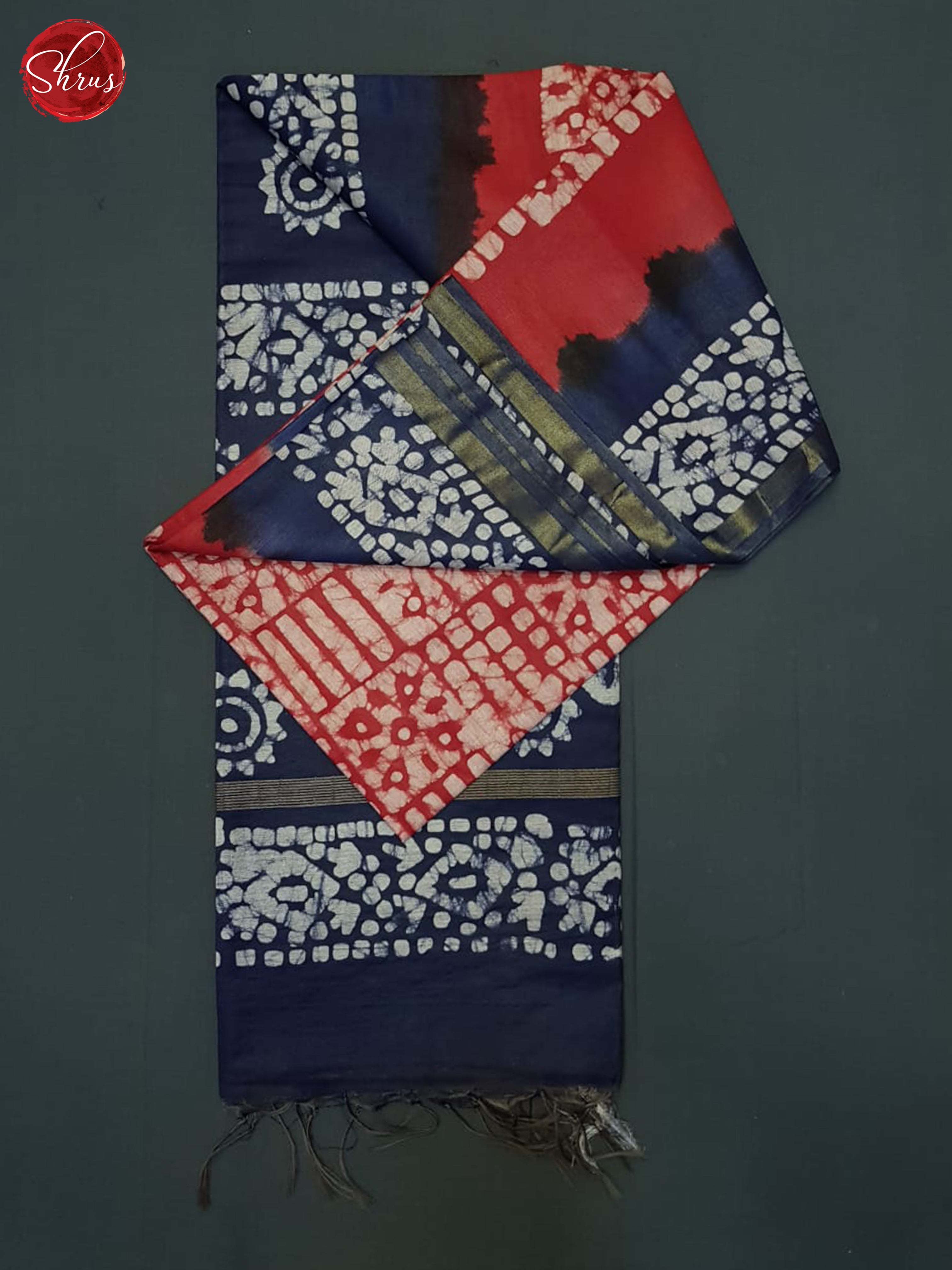 REd & Blue -Bhatik Saree - Shop on ShrusEternity.com