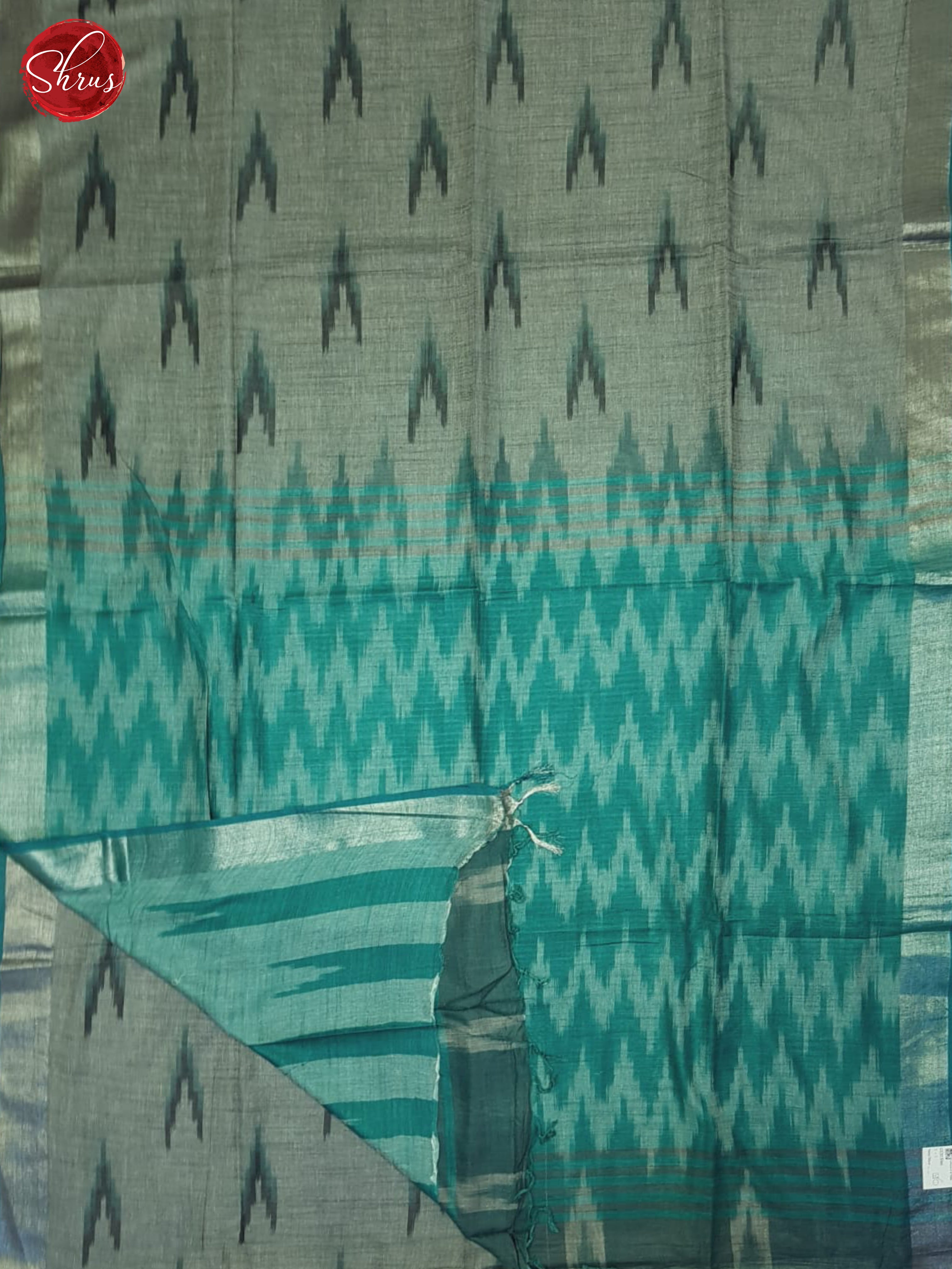 Grey & Blue - Semi Ikkat Saree - Shop on ShrusEternity.com