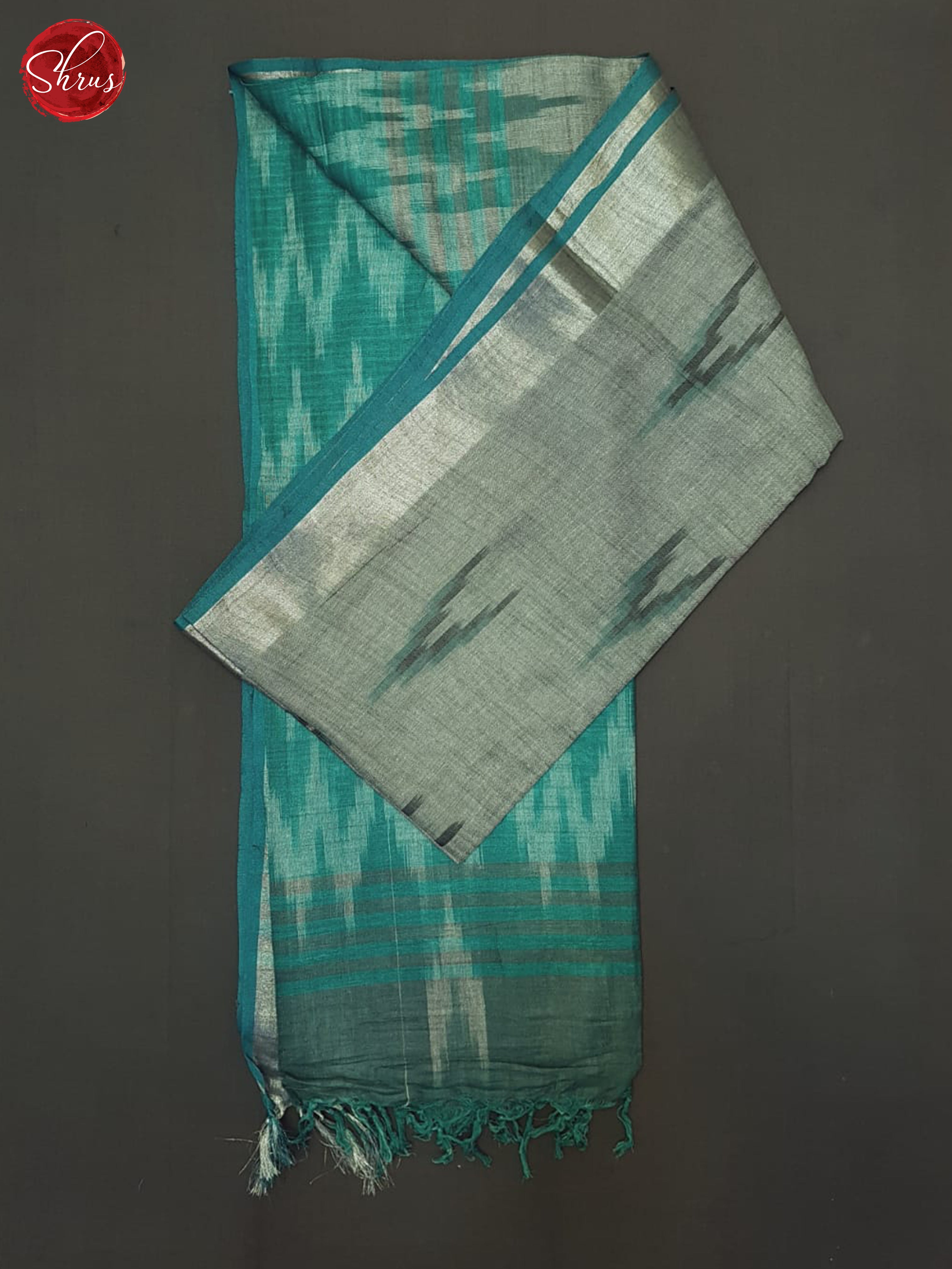 Grey & Blue - Semi Ikkat Saree - Shop on ShrusEternity.com
