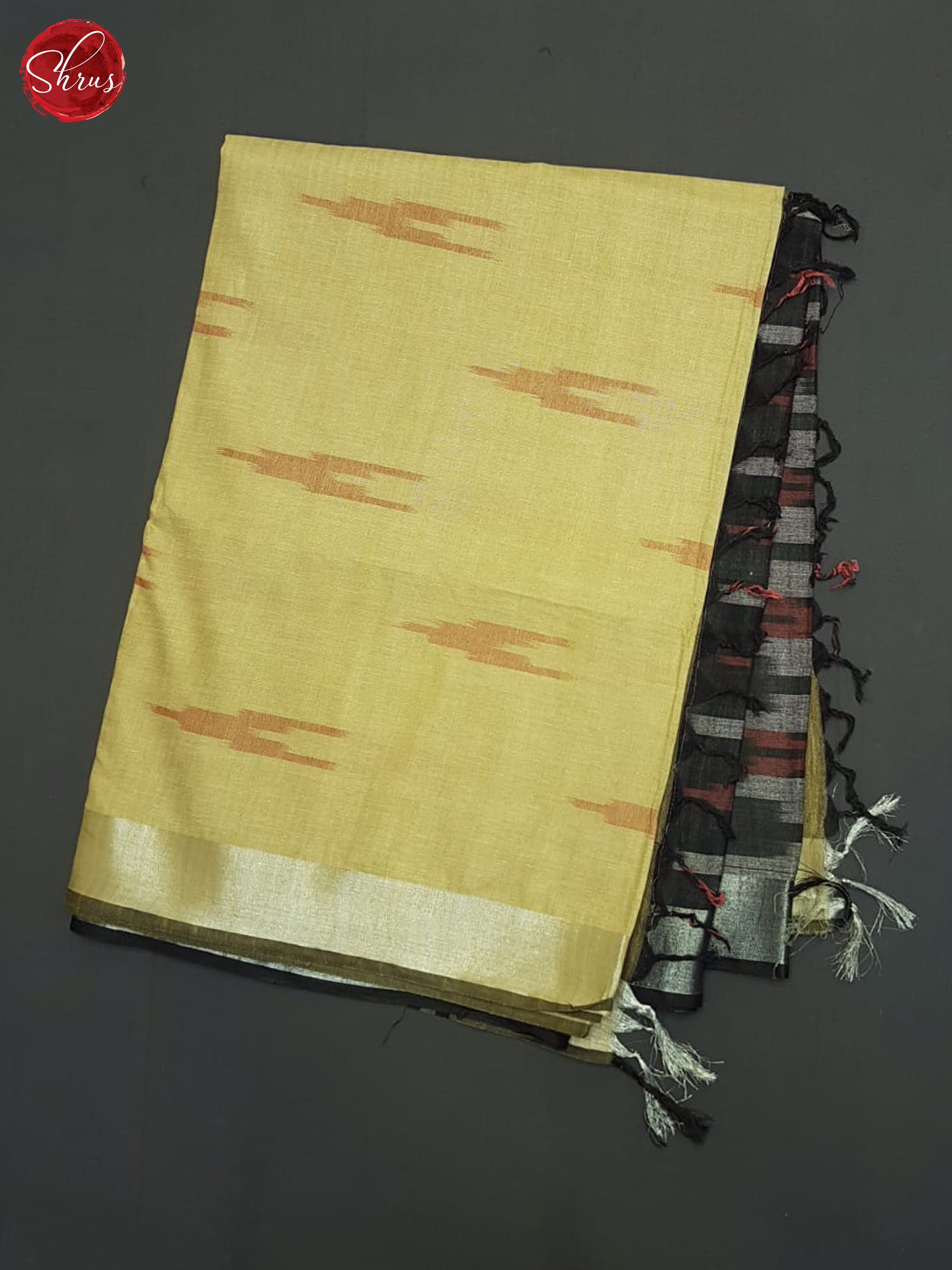 Yellow & Grey - Semi Ikkat Saree - Shop on ShrusEternity.com