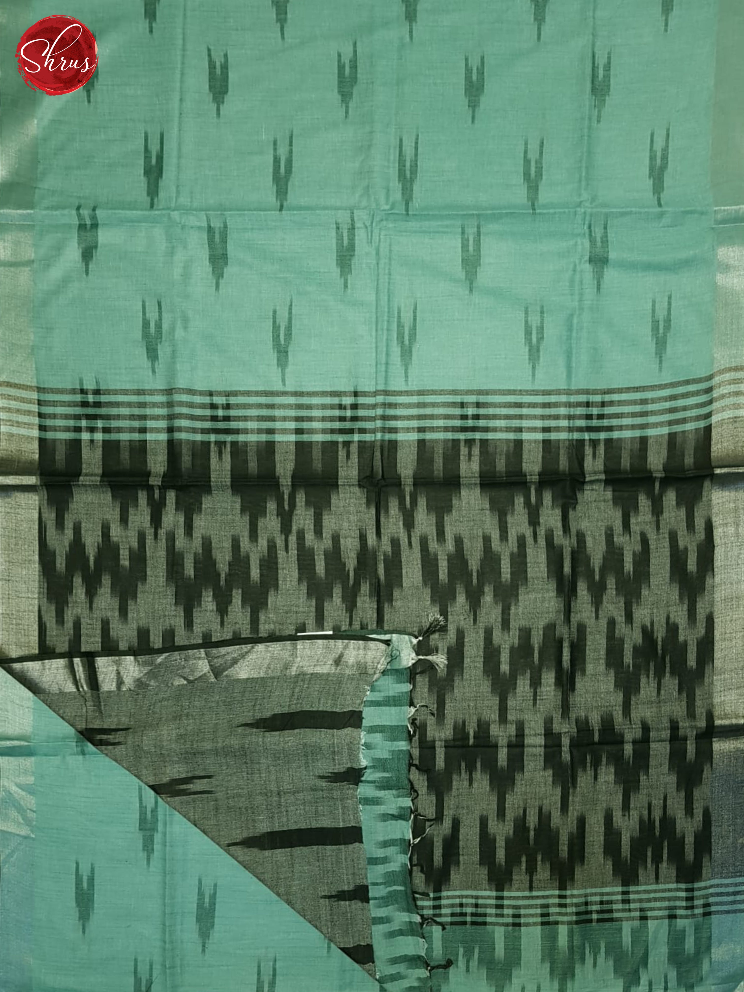 Green & Black - Semi Ikkat Saree - Shop on ShrusEternity.com