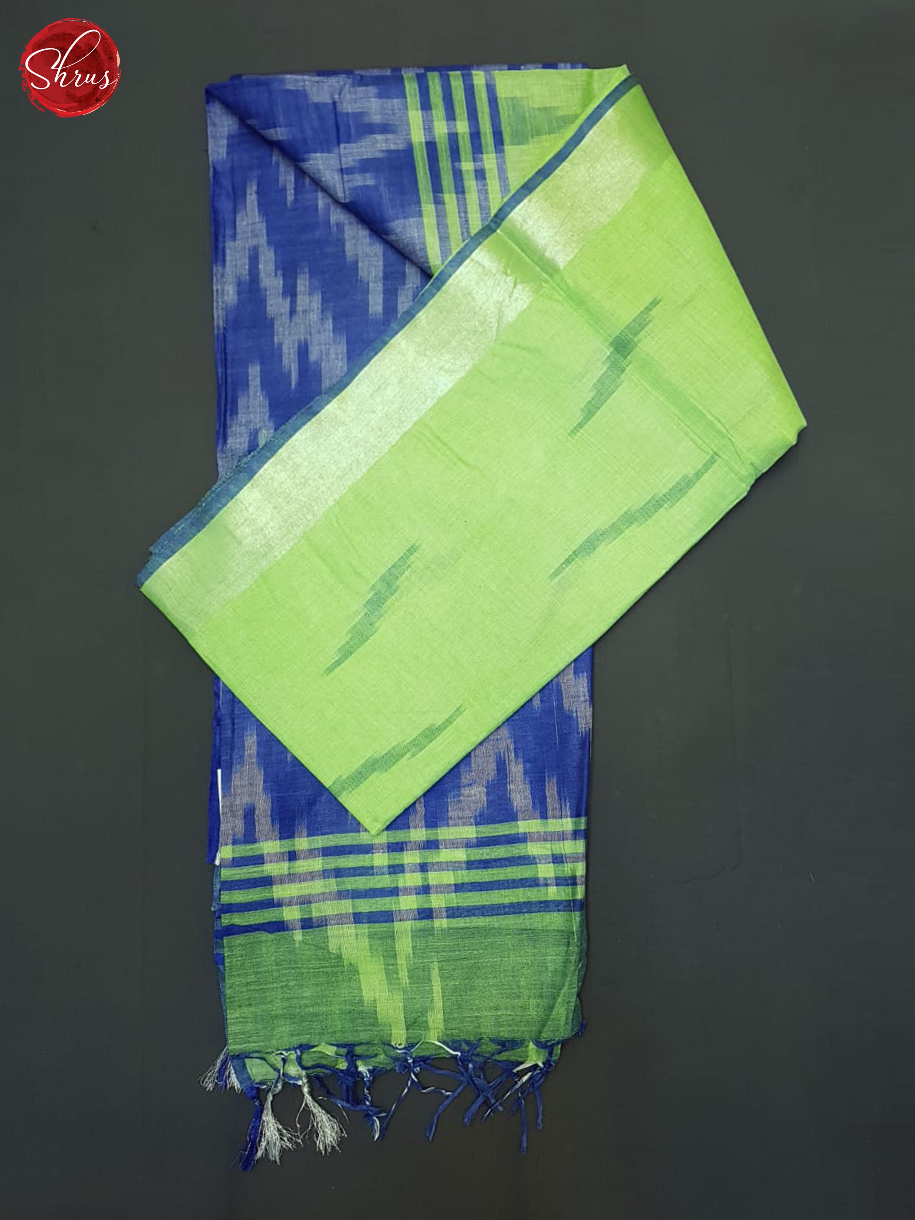 Green & Blue - Semi Ikkat Saree - Shop on ShrusEternity.com