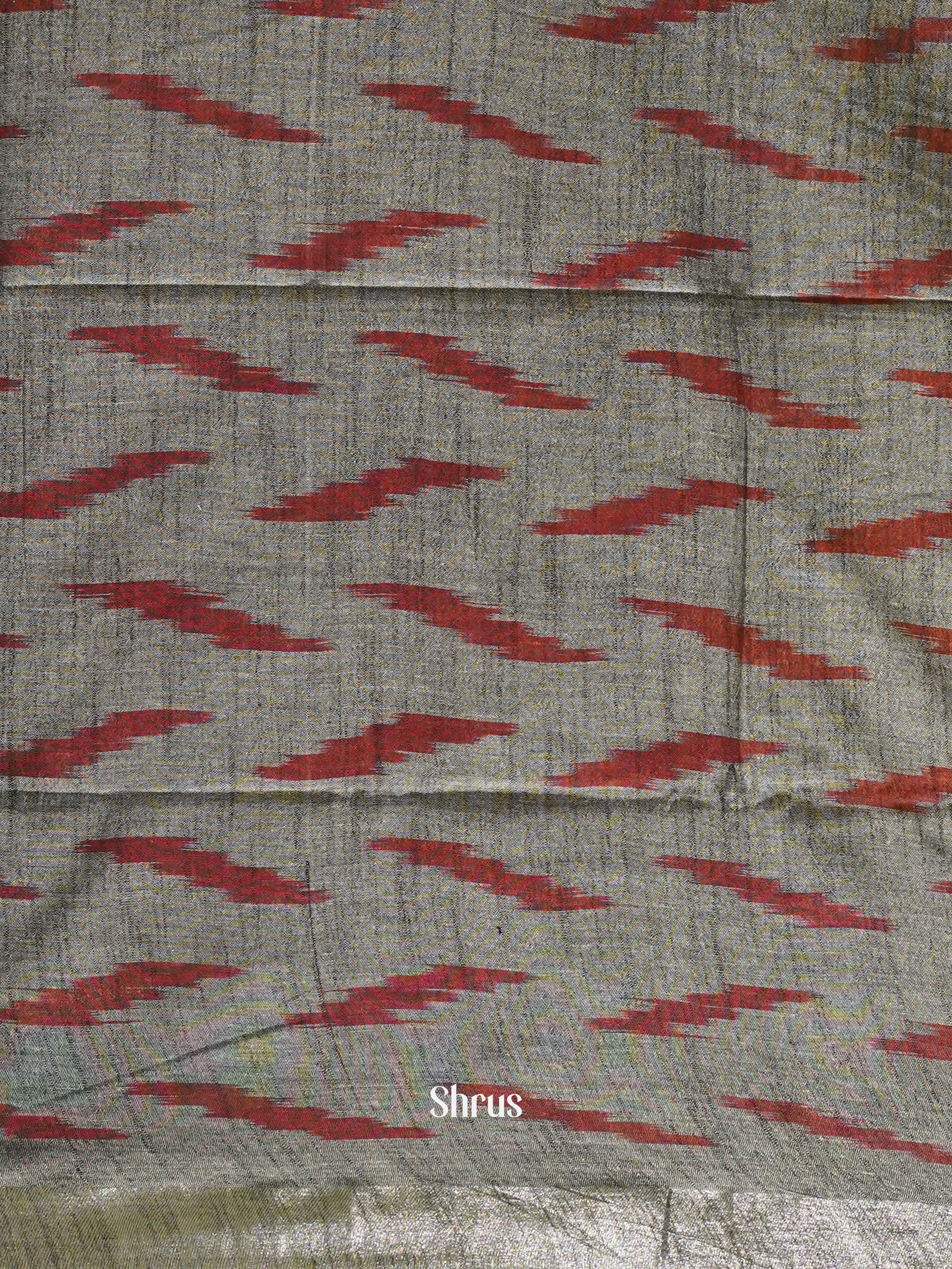 Blue & Grey - Semi Ikkat Saree - Shop on ShrusEternity.com