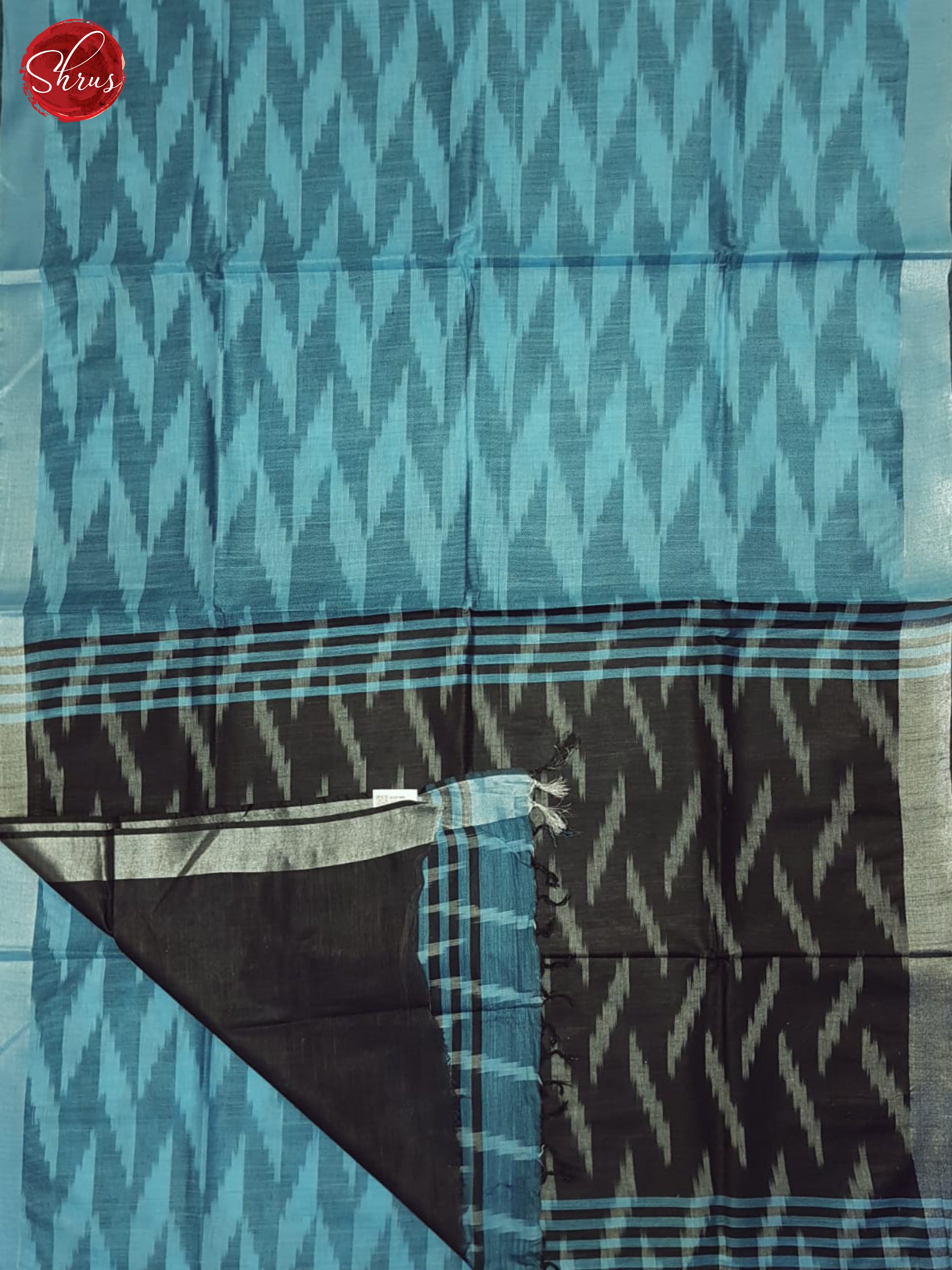 Blue & Black - Semi Ikkat Saree - Shop on ShrusEternity.com