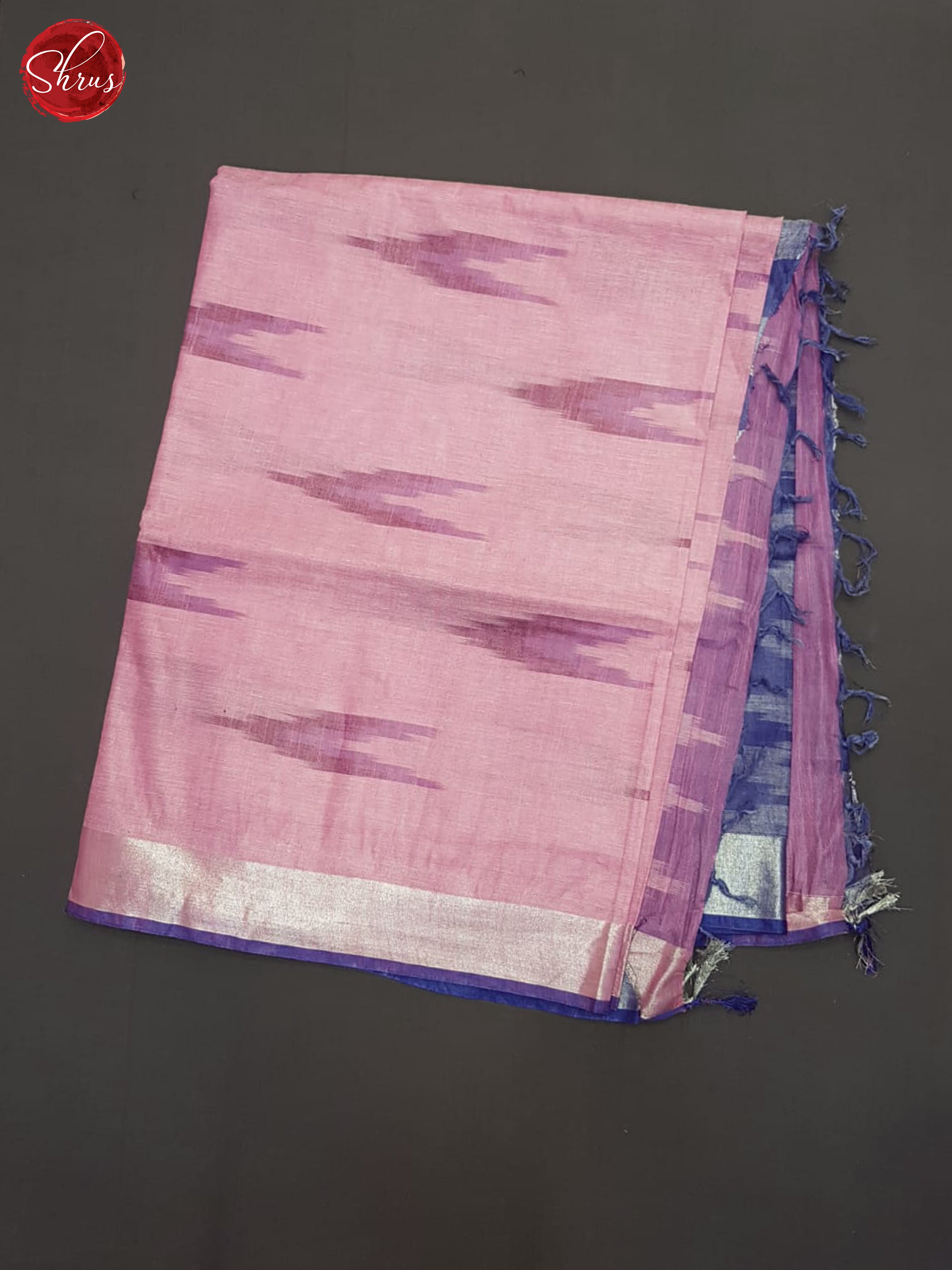 Pink & Grey - Semi Ikkat Saree - Shop on ShrusEternity.com
