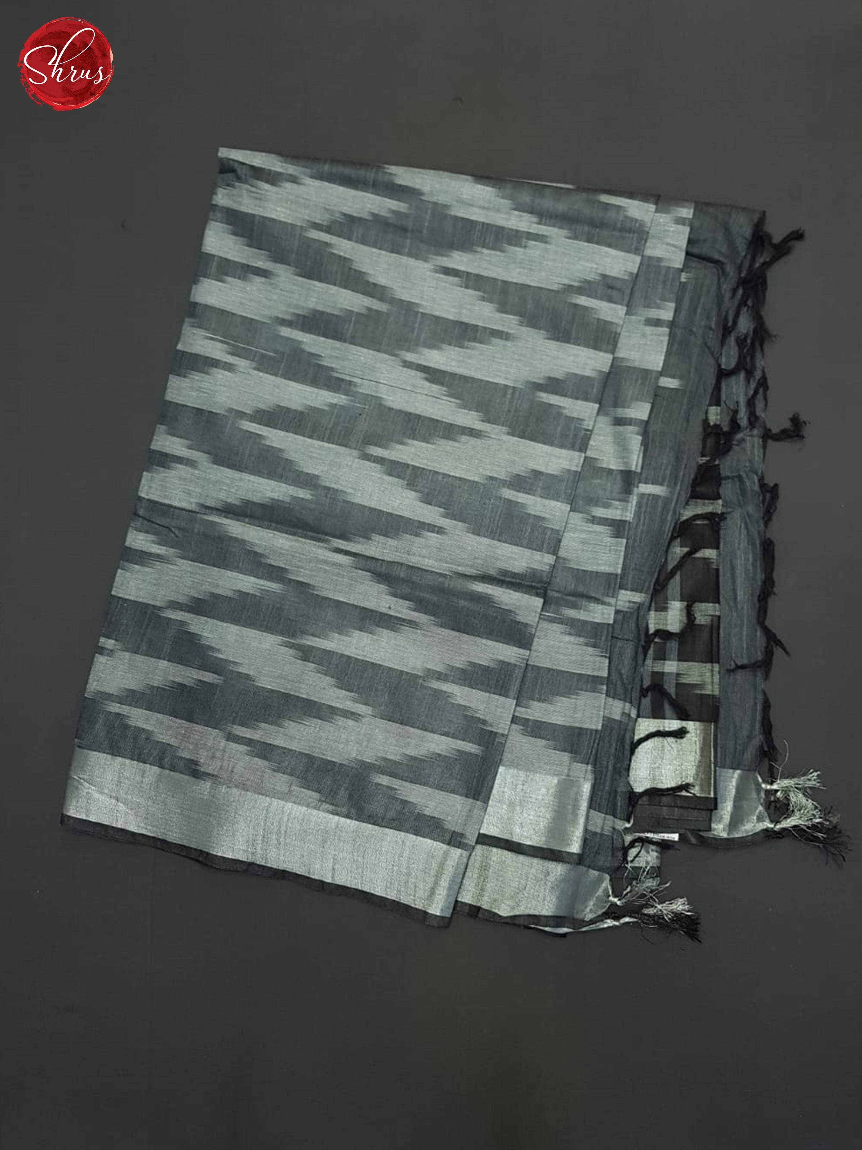Grey & Black - Semi Ikkat Saree - Shop on ShrusEternity.com