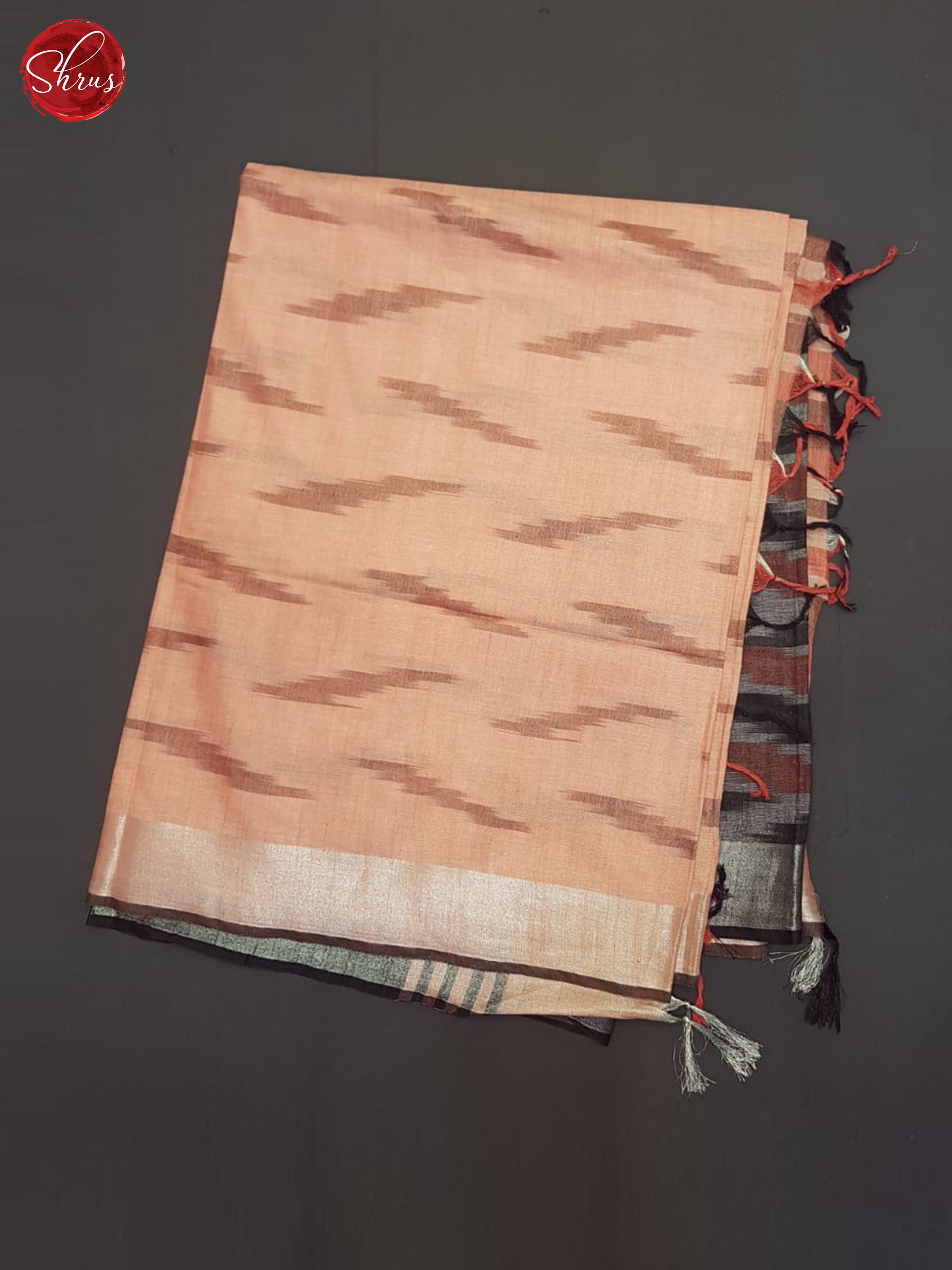 Peach & Grey- Semi Ikkat Saree - Shop on ShrusEternity.com