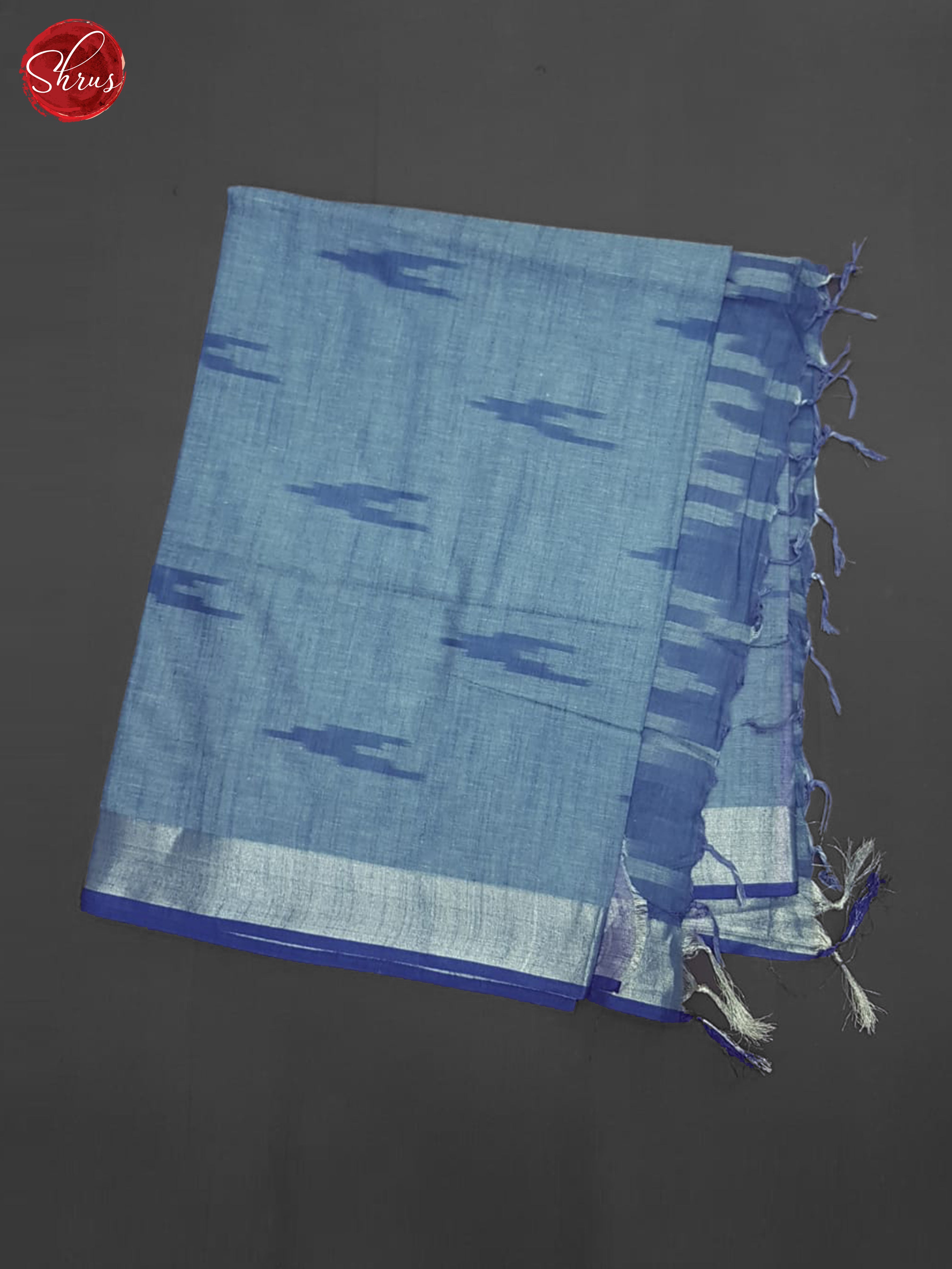 Blue & Grey- Semi Ikkat Saree - Shop on ShrusEternity.com