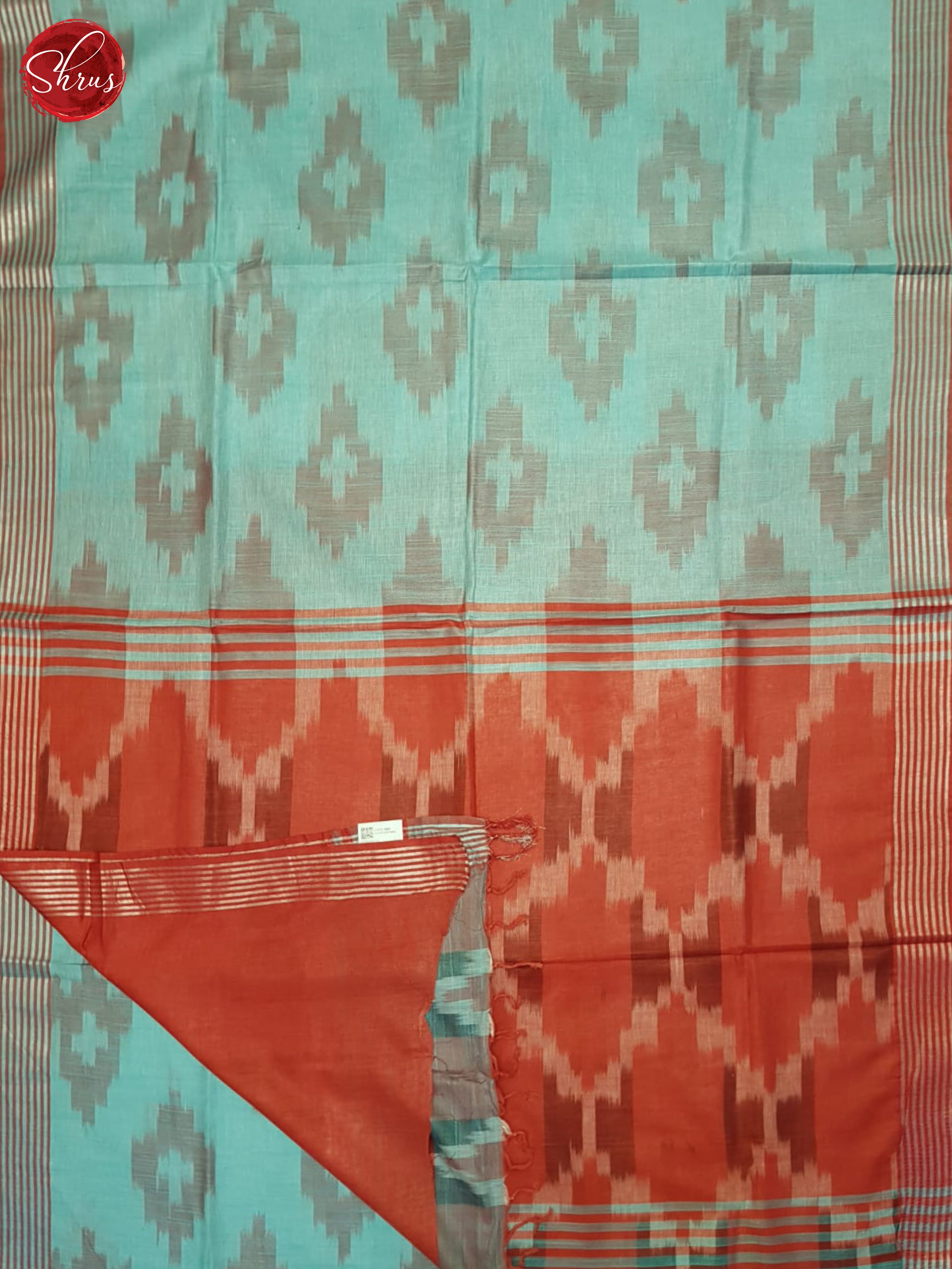 Blue & Red- Semi Ikkat Saree - Shop on ShrusEternity.com