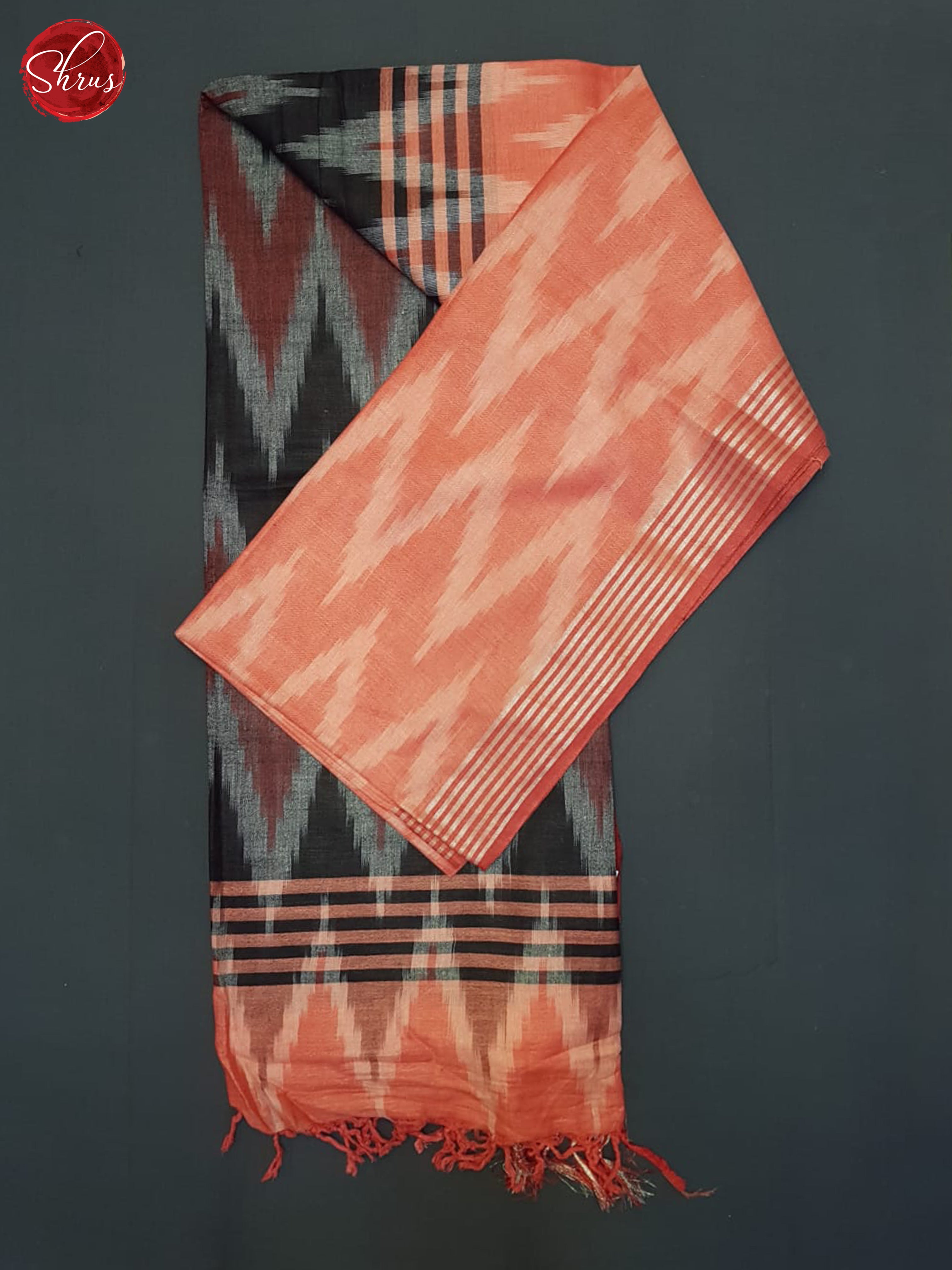 Peach & Brown - Semi Ikkat Saree - Shop on ShrusEternity.com