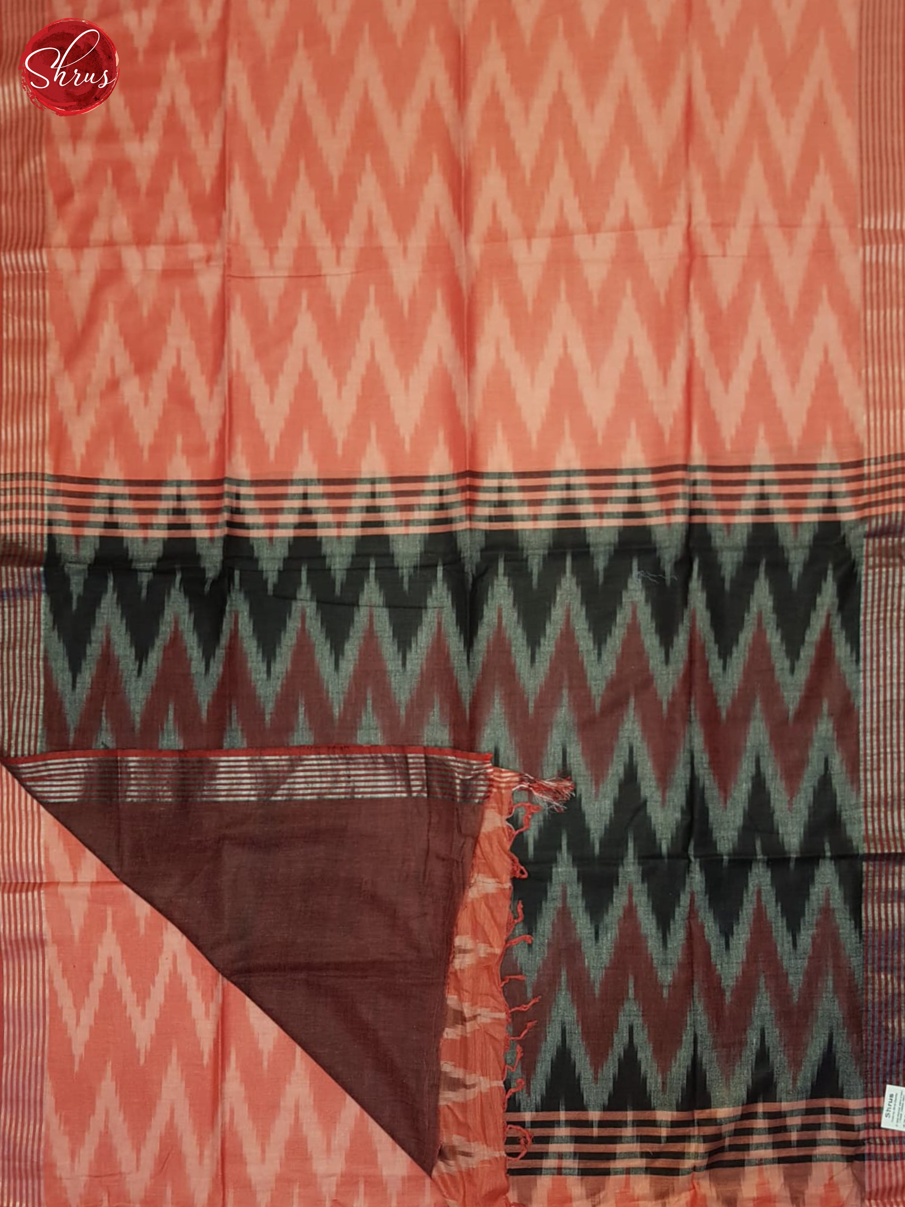 Peach & Brown - Semi Ikkat Saree - Shop on ShrusEternity.com