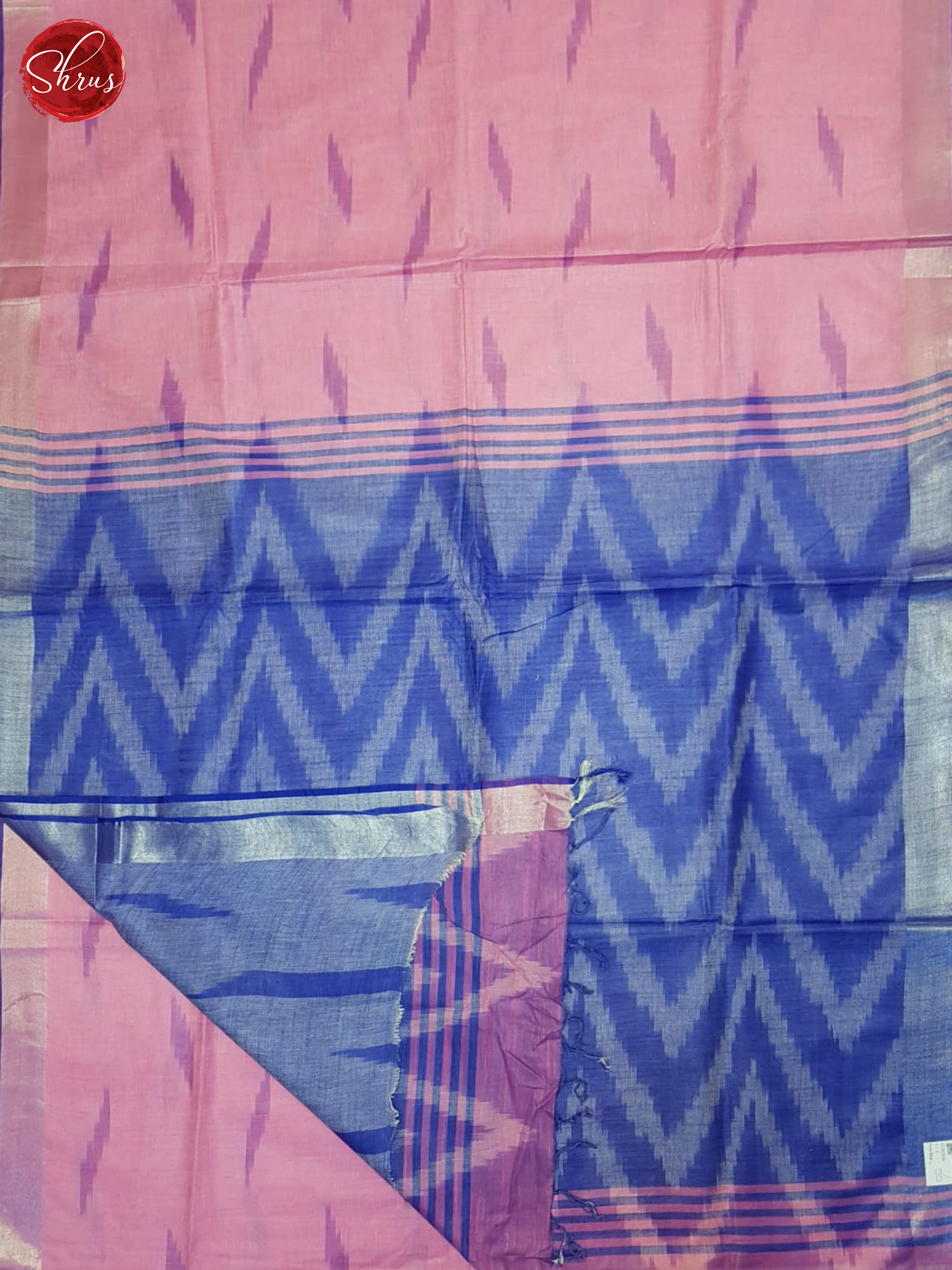 Pink & Blue - Semi Ikkat Saree - Shop on ShrusEternity.com