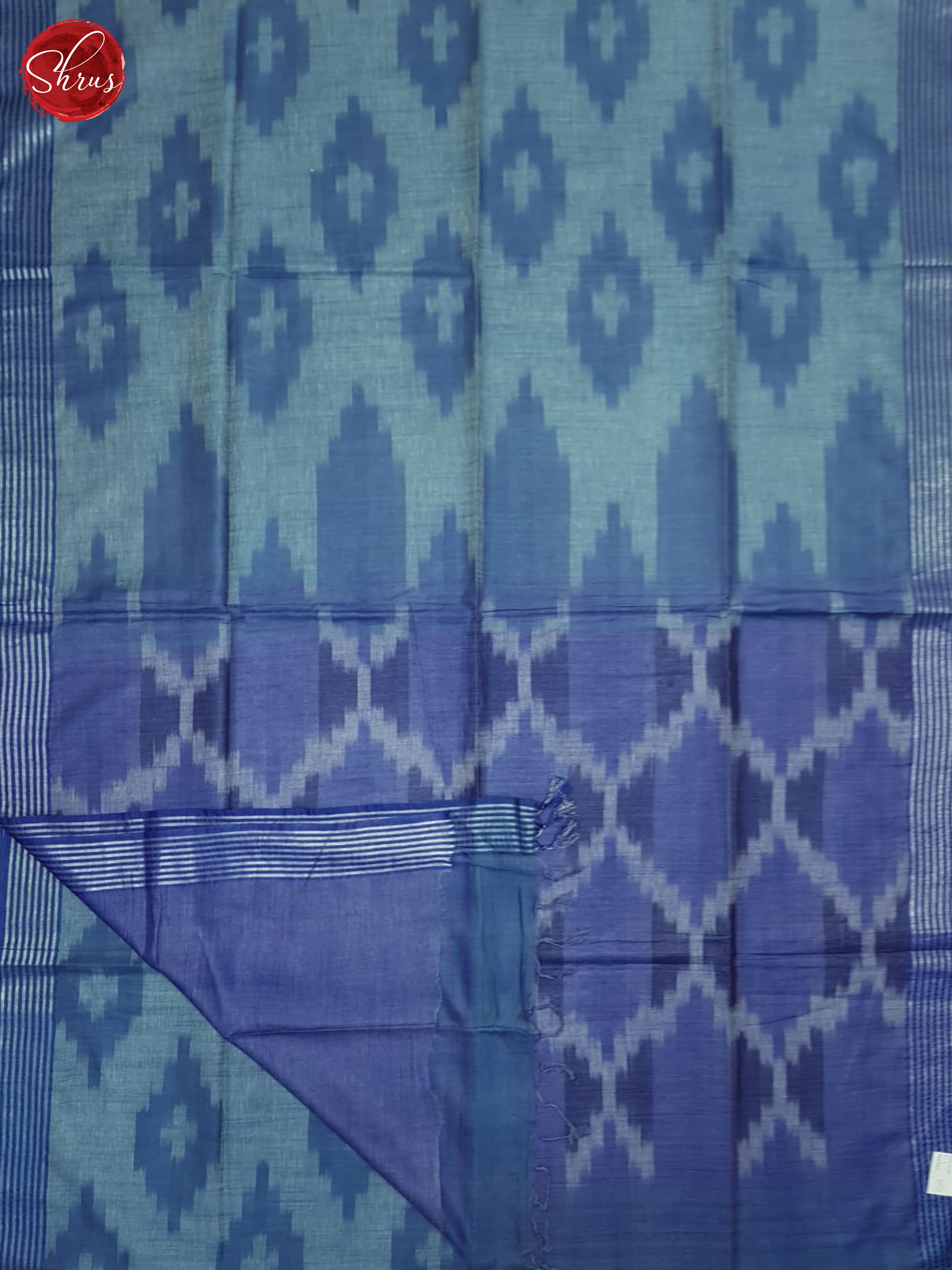 Blue & Lavender - Semi Ikkat Saree - Shop on ShrusEternity.com