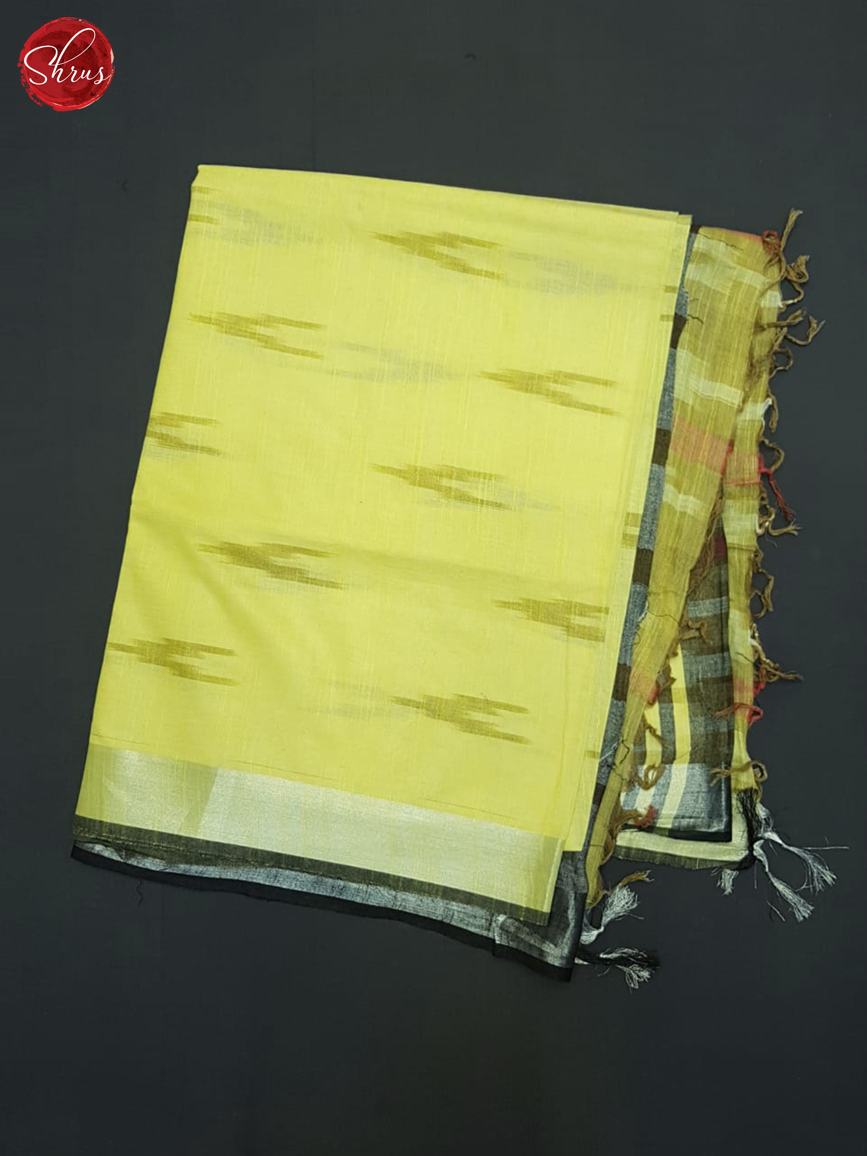 Yellow & Grey - Semi Ikkat Saree - Shop on ShrusEternity.com
