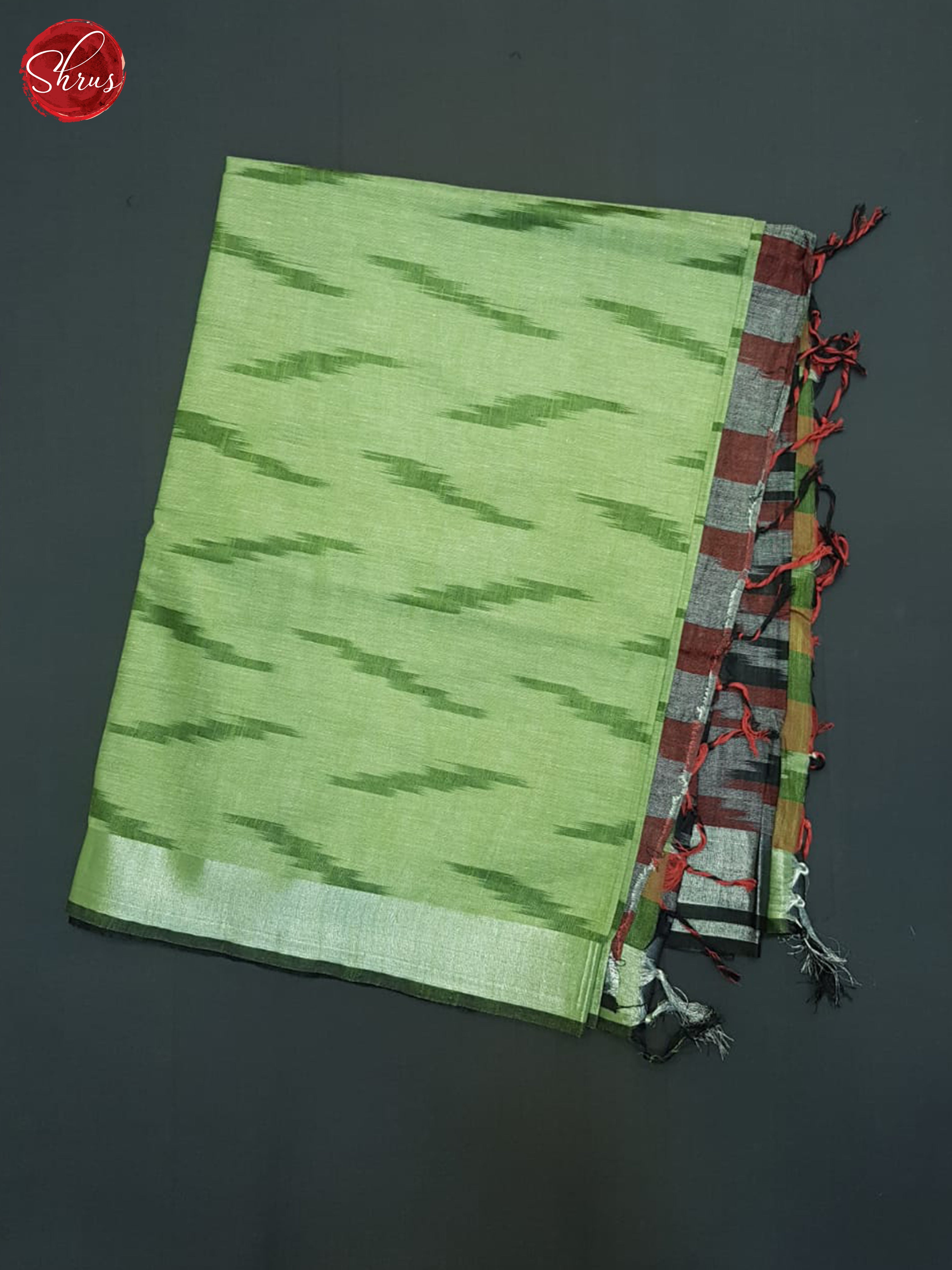 Green & Grey- Semi Ikkat Saree - Shop on ShrusEternity.com